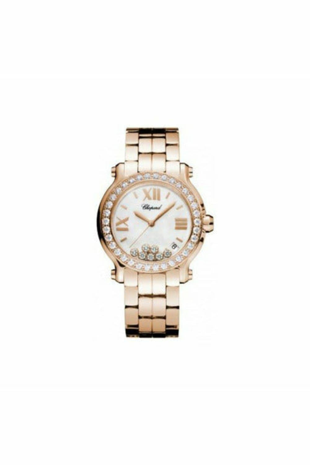 chopard happy sport medium 18kt rose gold 36mm ladies watch-DUBAILUXURYWATCH