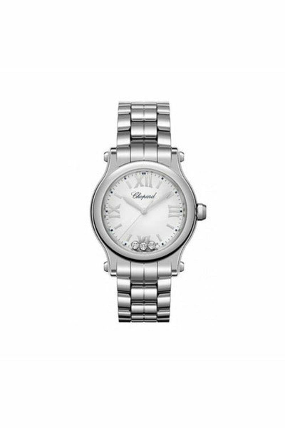 chopard happy sport quartz white dial ladies watch ref. 278590-3002-DUBAILUXURYWATCH