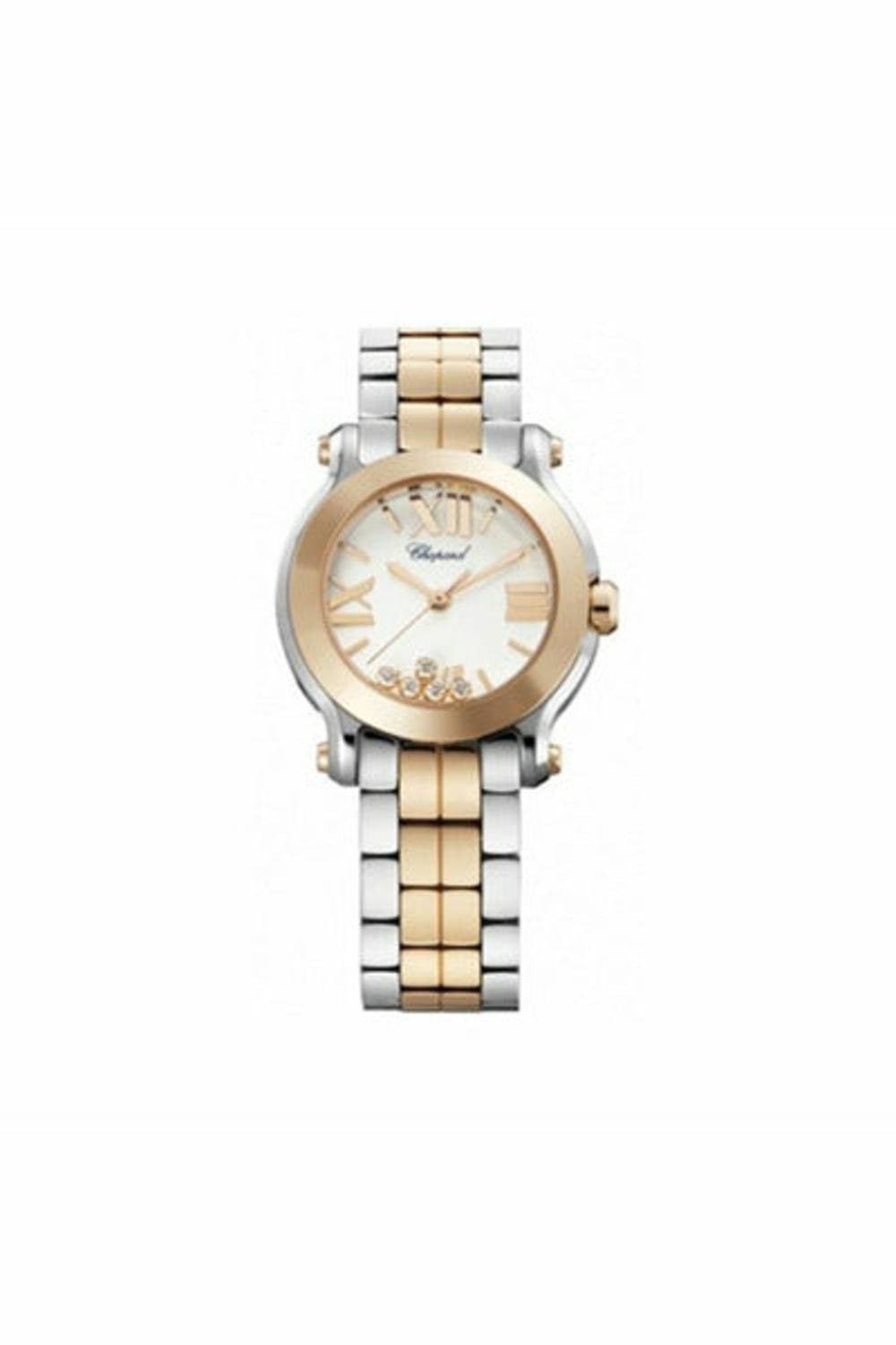 chopard happy sport two-tone gold/steel mini ladies watch-DUBAILUXURYWATCH