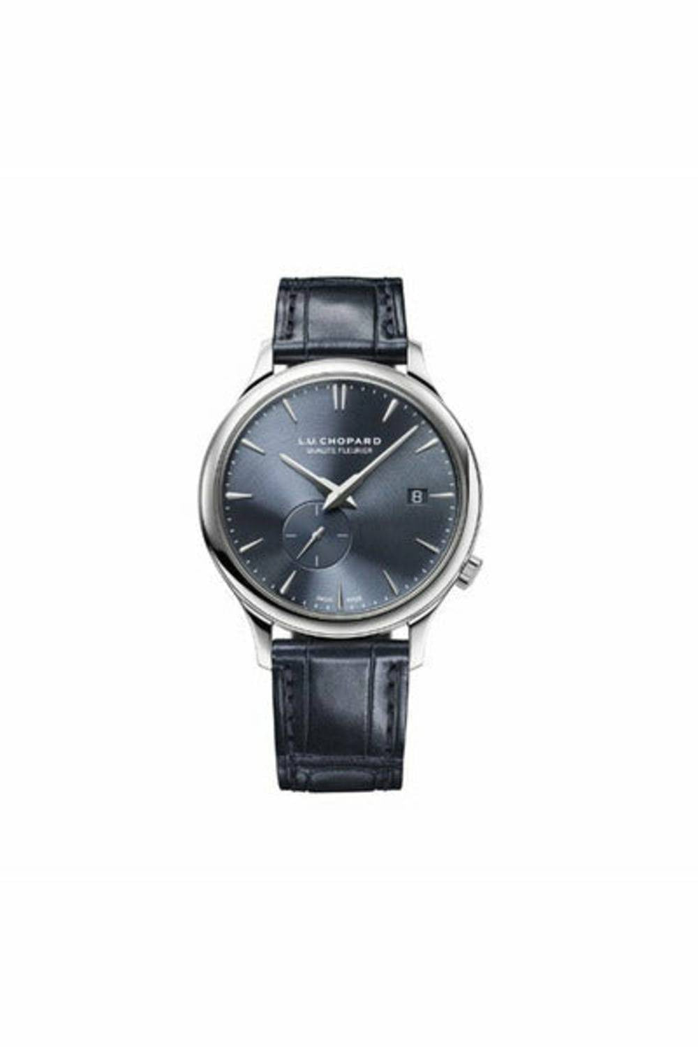 chopard l.u.c xps twist qf 18k white gold galvanic blue gray dial gray strap ref. 161945-1001-DUBAILUXURYWATCH