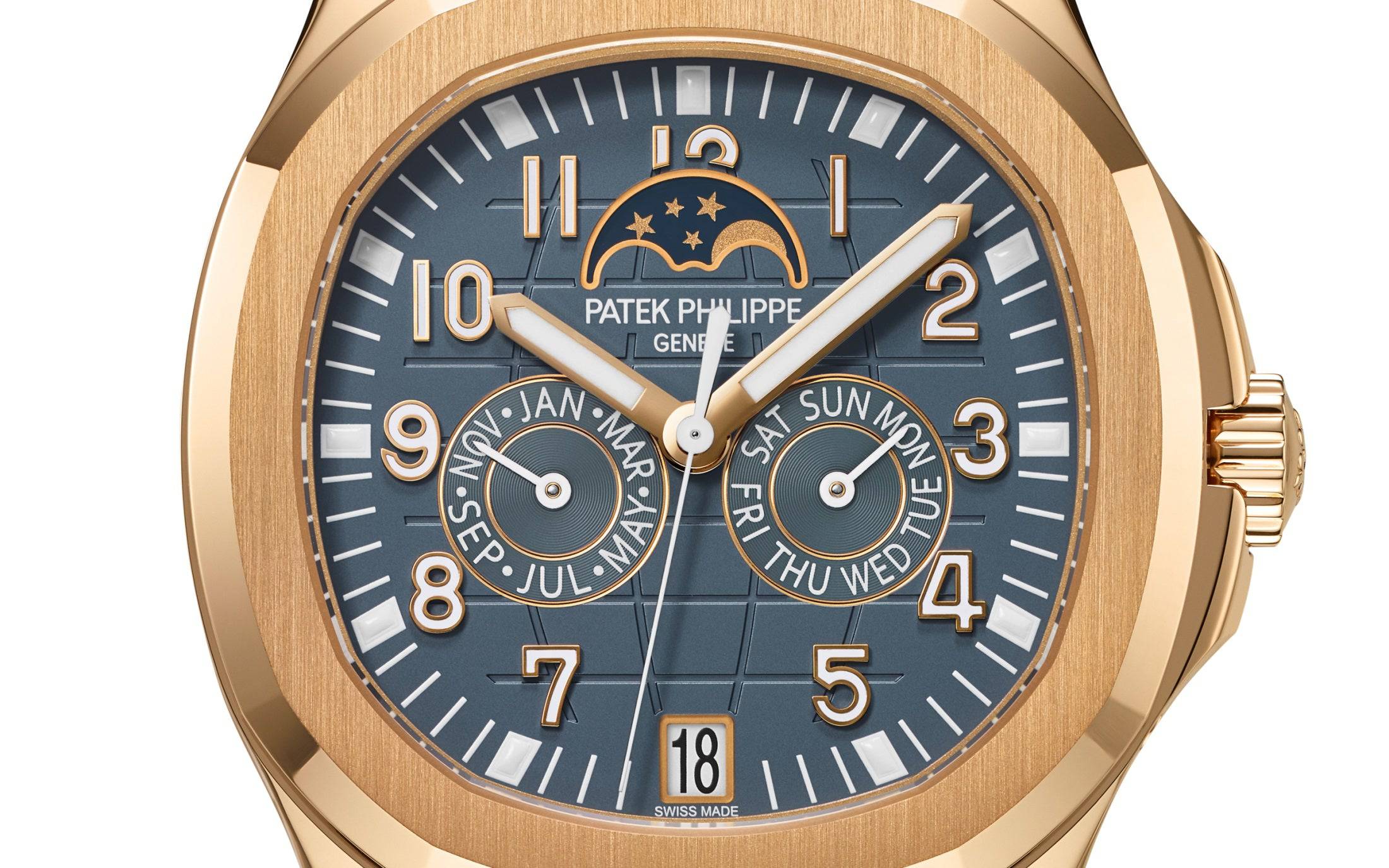 Patek Philippe Aquanaut 5261R-001 – Rose Gold Moon Phase Annual Calendar-DUBAILUXURYWATCH