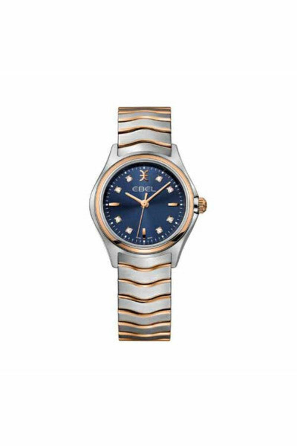 ebel wave 30mm stainless steel / 18k rose gold ladies watch-DUBAILUXURYWATCH