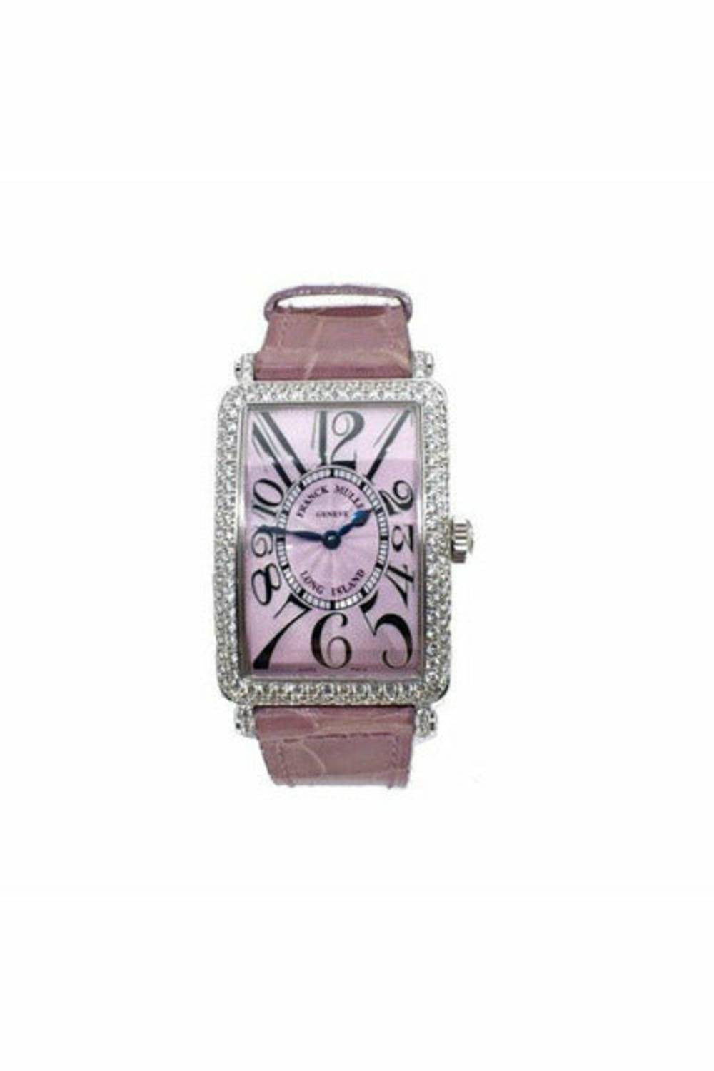 franck muller long island pink dial 18kt white gold with diamonds 26mm x 37mm ladies watch-DUBAILUXURYWATCH