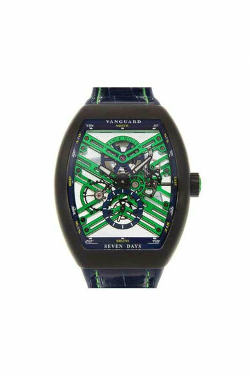 franck muller vanguard 44mm stainless steel unisex watch v 45 s6 sqt tt nr br bl le (ac)-DUBAILUXURYWATCH