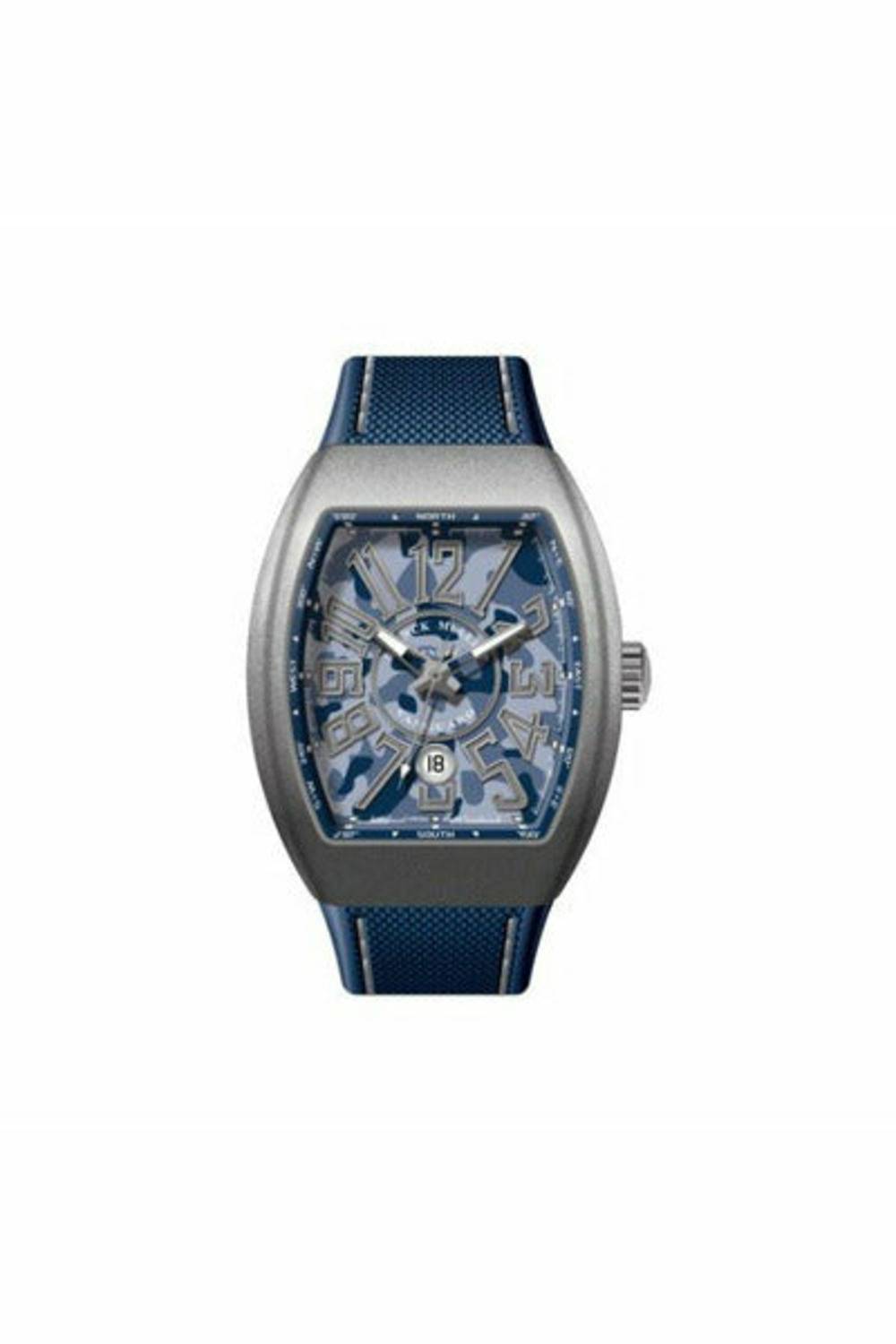 franck muller vanguard camouflage blue 44mm titanium men's watch-DUBAILUXURYWATCH