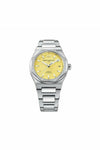 girard perregaux laureato yellow dial 38mm stainless steel men's watch-DUBAILUXURYWATCH