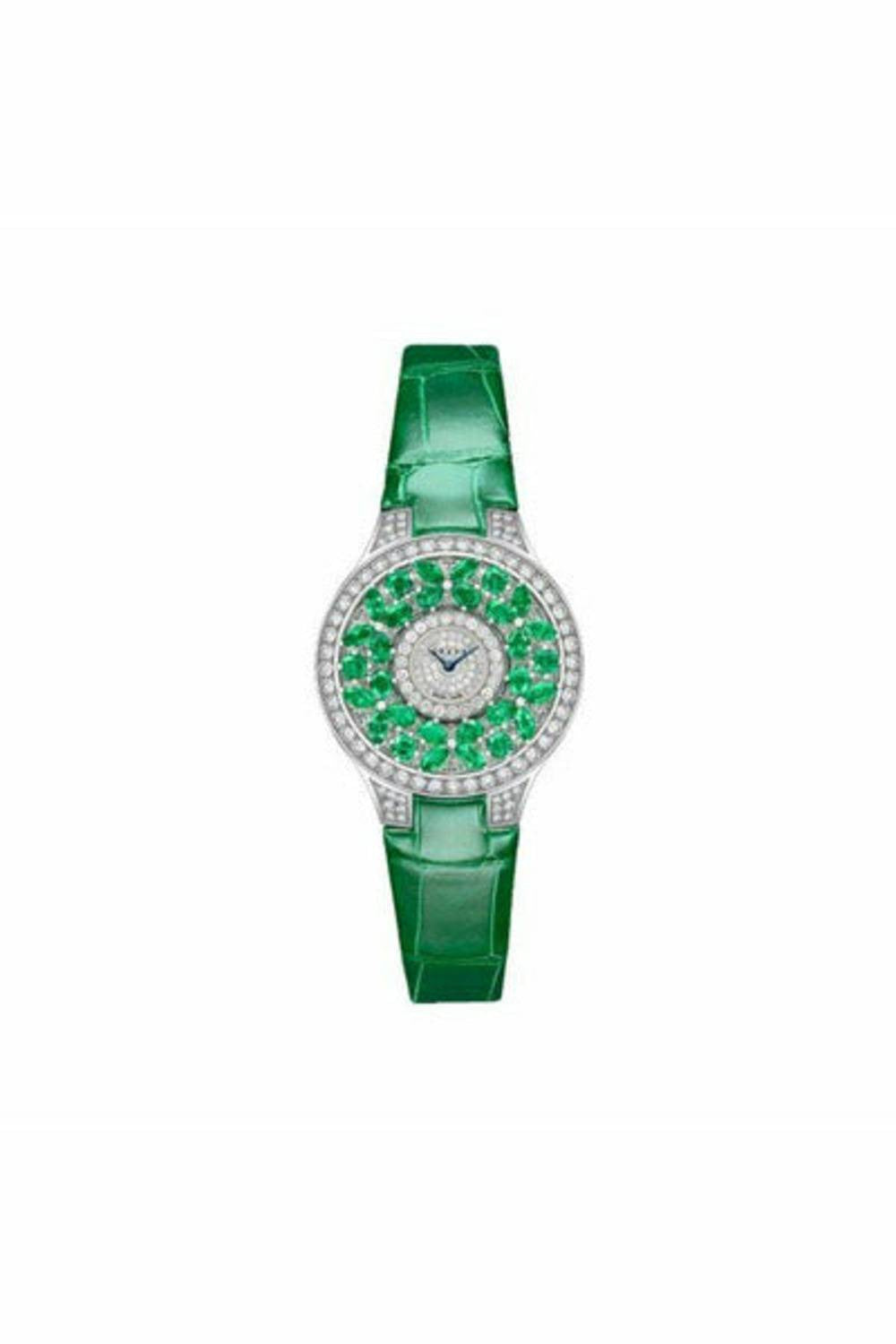 graff butterfly emerald 18kt white gold 32mm ladies watch-DUBAILUXURYWATCH