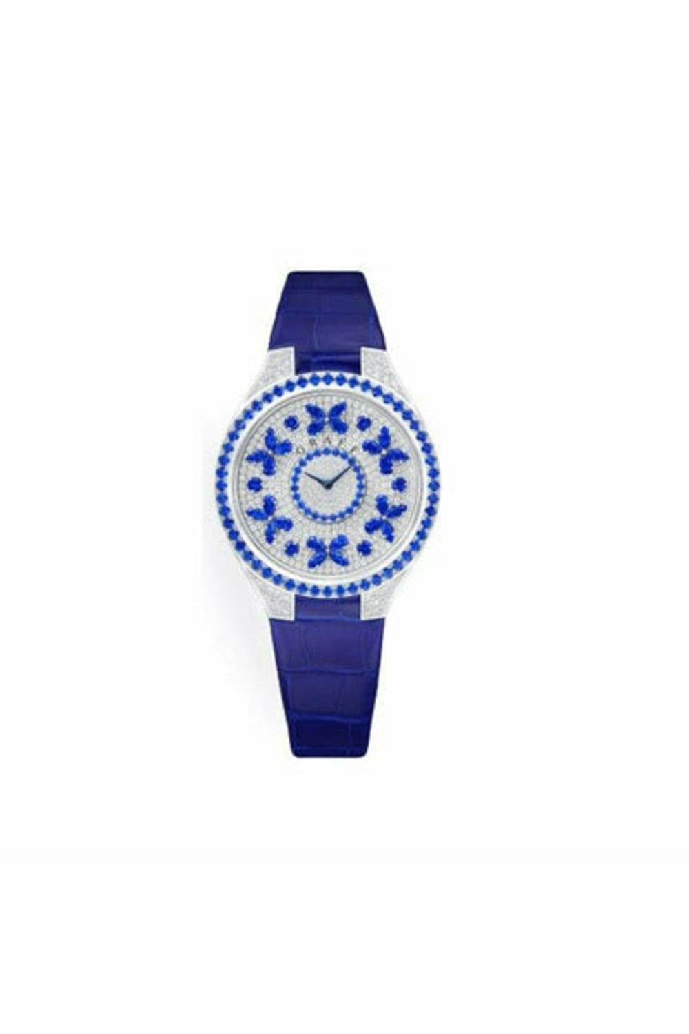 graff disco butterfly 18kt white gold 38mm ladies watch-DUBAILUXURYWATCH