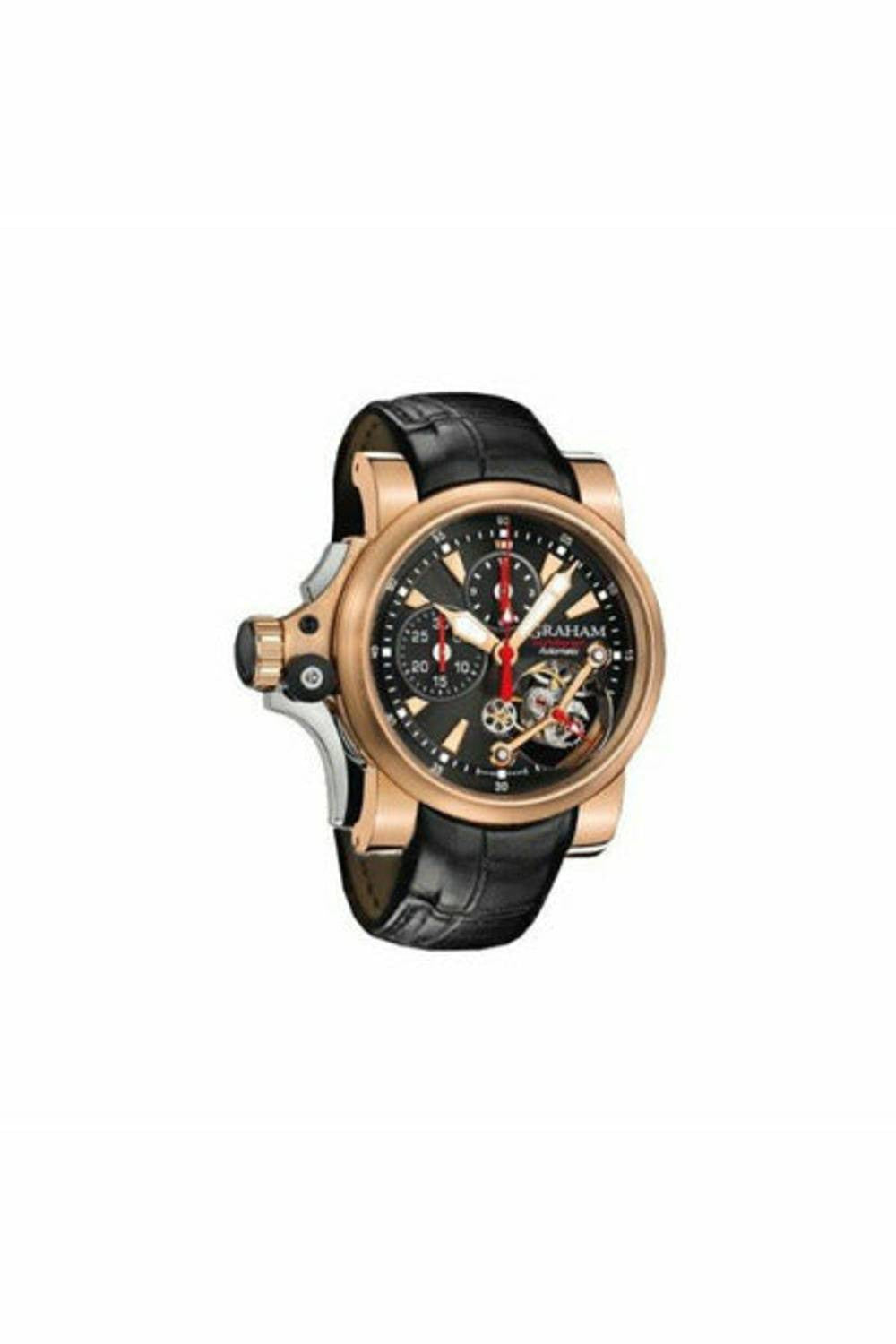 graham tourbillograph 18kt rose gold 46mm men's watch-DUBAILUXURYWATCH