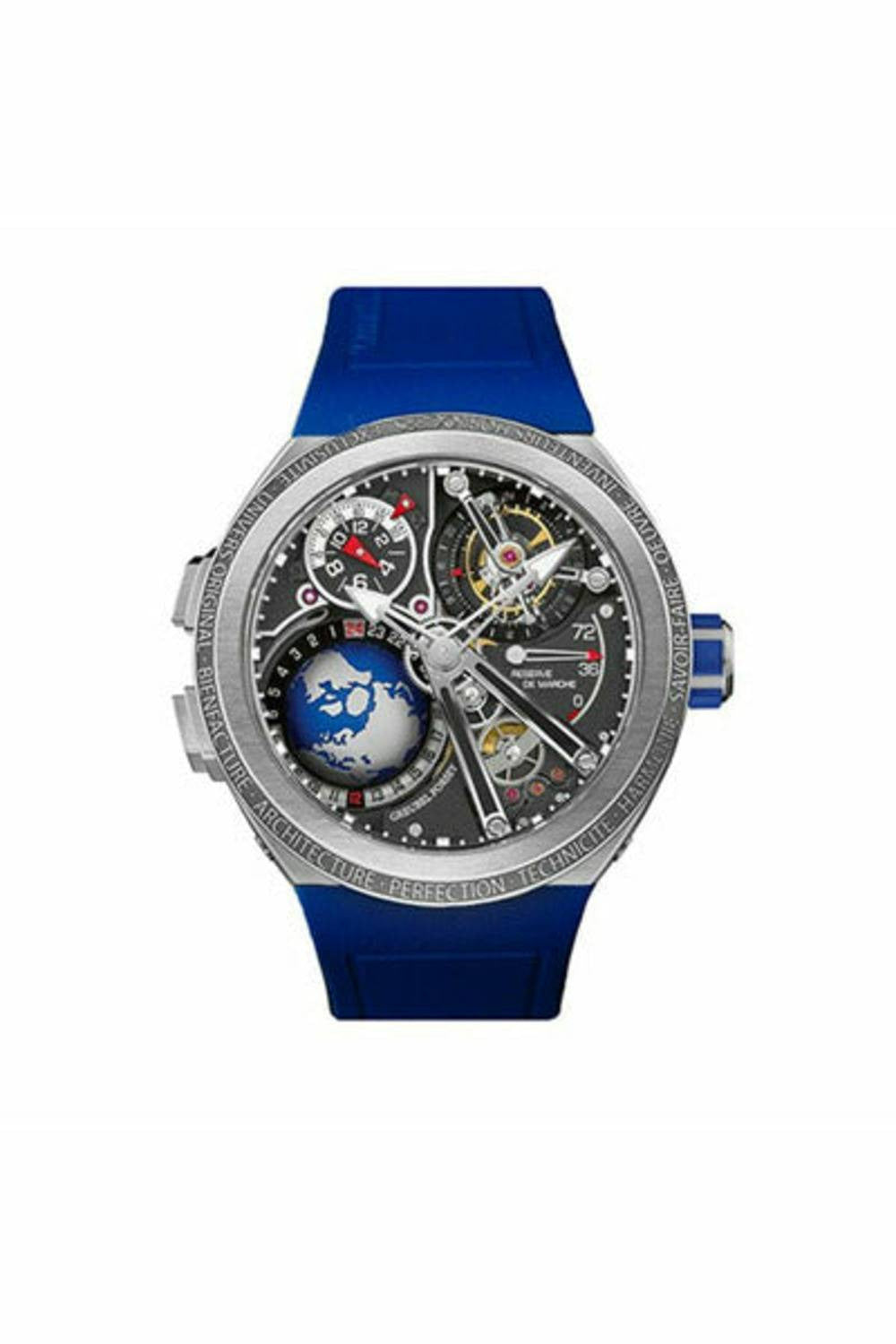 greubel forsey gmt sport blue 45mm titanium limited edition 11 pcs men's watch-DUBAILUXURYWATCH