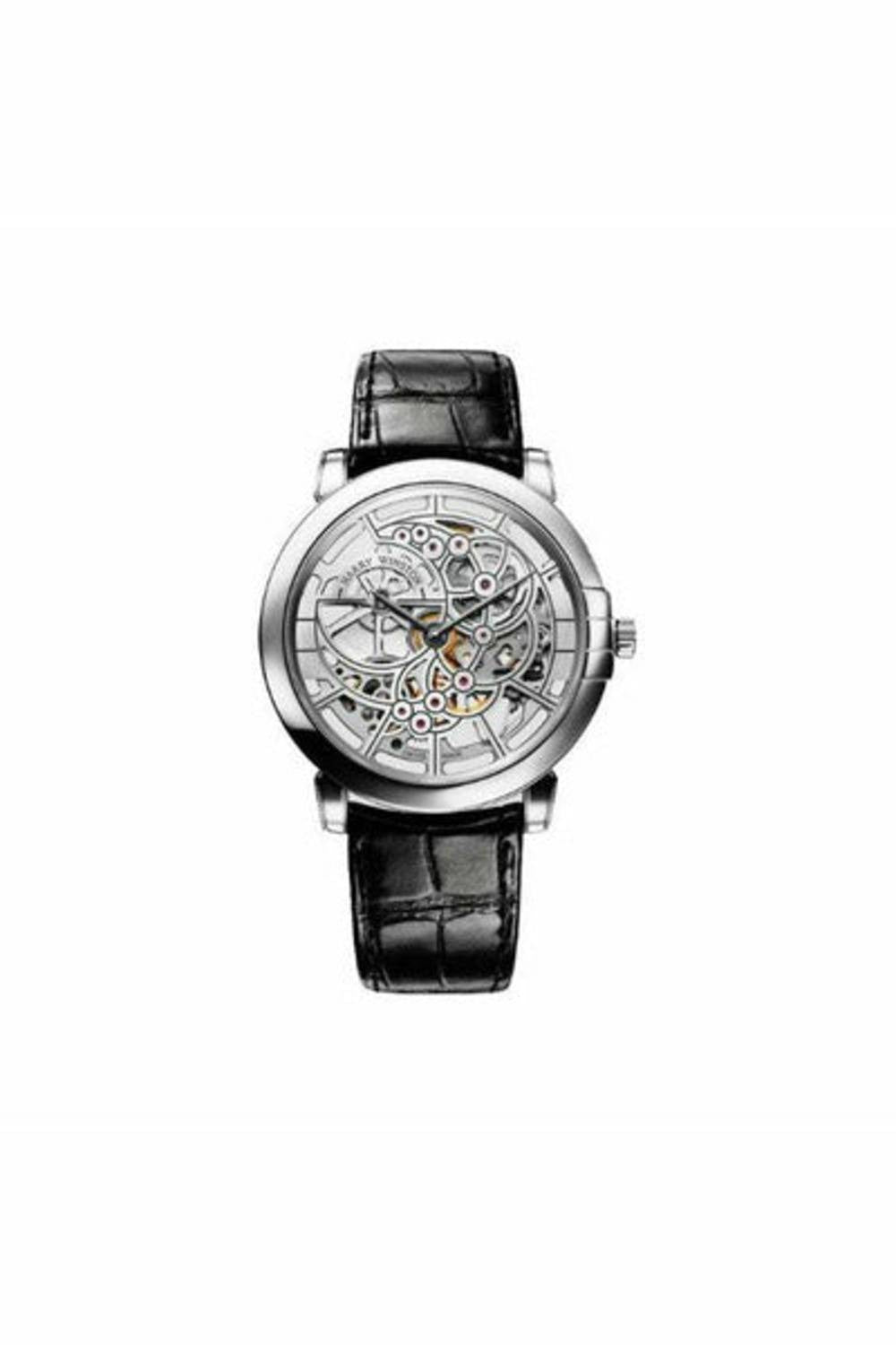 harry winston midnight skeleton 18kt white gold 42mm men's watch-DUBAILUXURYWATCH