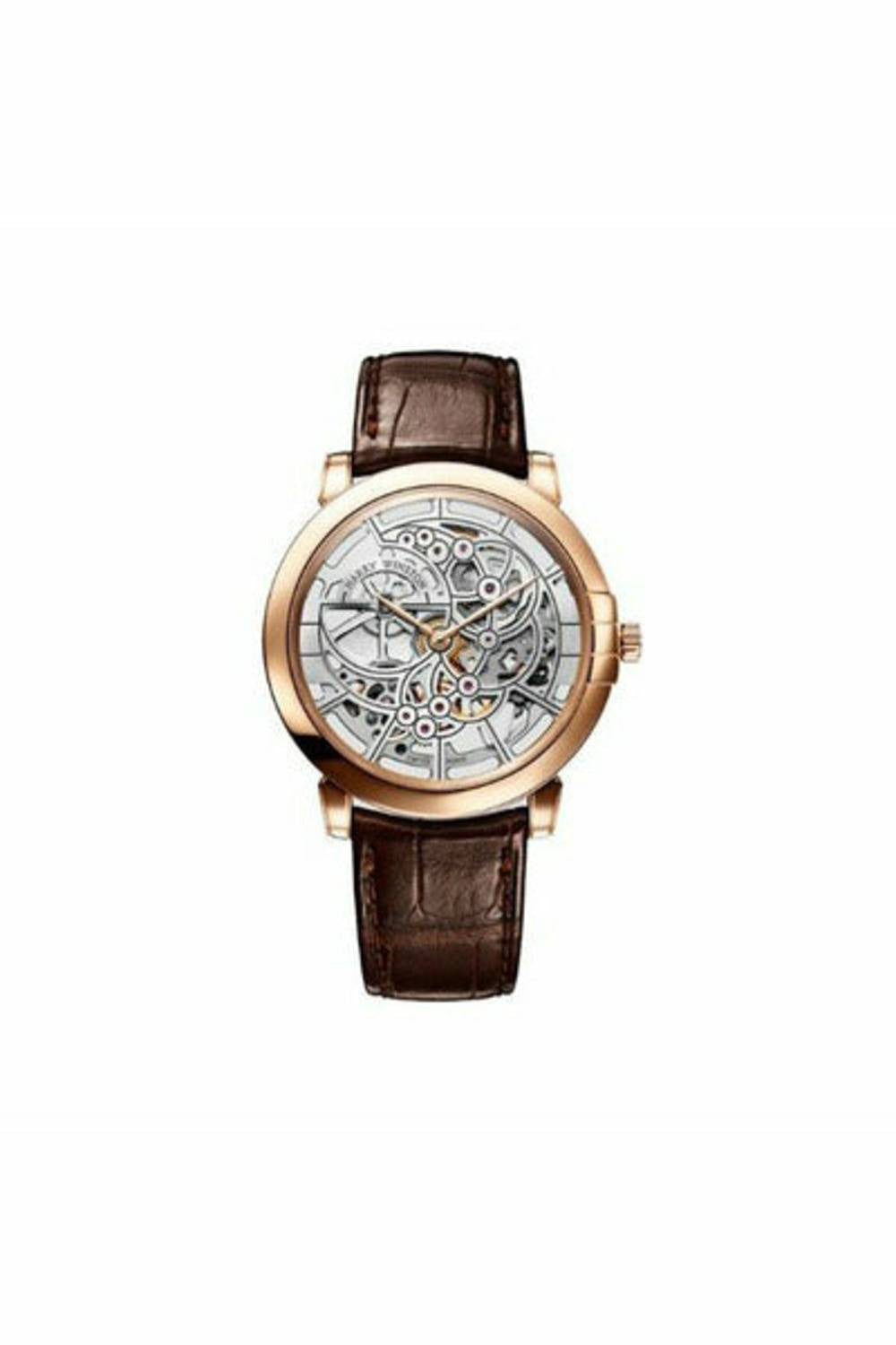 harry winston midnight skeleton 42mm 18kt rose gold men's watch ref. midahm42rr001-DUBAILUXURYWATCH