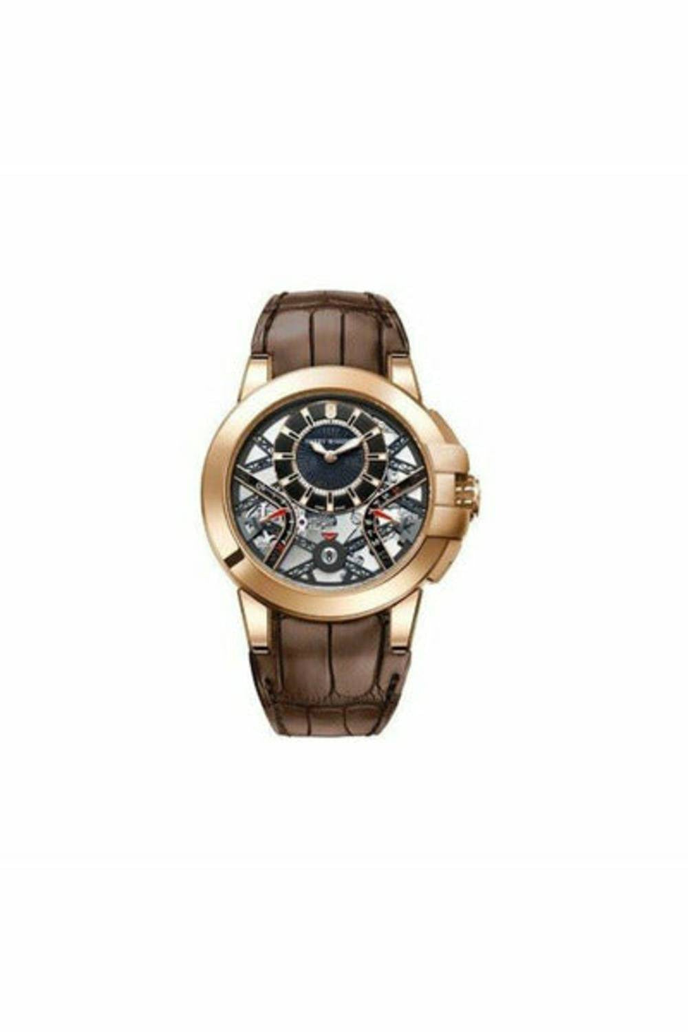 harry winston ocean biretrograde automatic 18kt rose gold 42mm men's watch-DUBAILUXURYWATCH