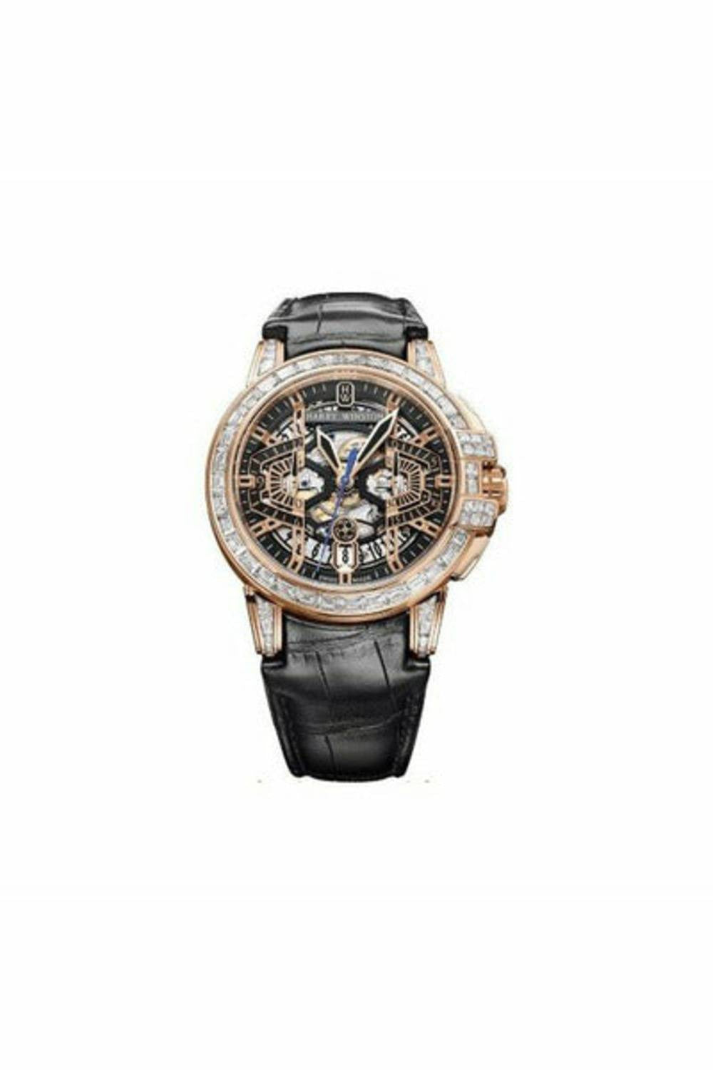 harry winston ocean chronograph limited edition 18kt rose gold 44mm men's watch-DUBAILUXURYWATCH