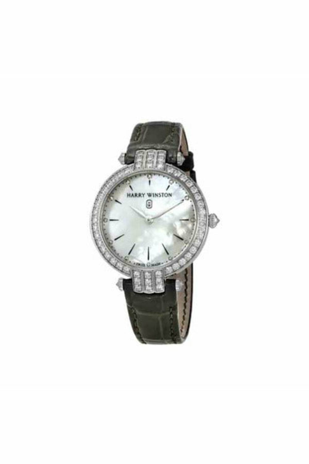 harry winston premier 36mm 18k white gold with diamonds ladies watch-DUBAILUXURYWATCH