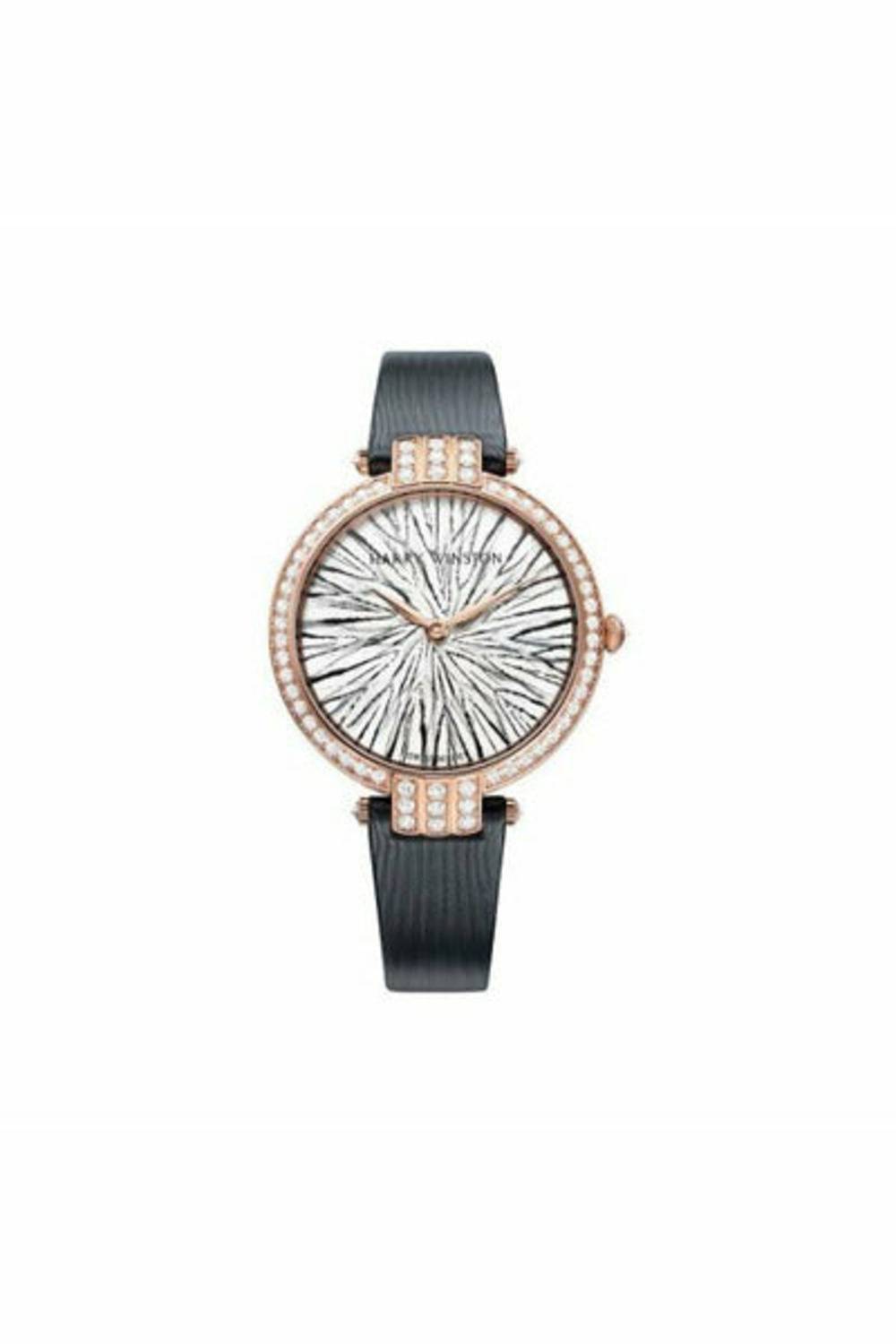 harry winston premier feathers 36mm 18kt rose gold ladies watch-DUBAILUXURYWATCH