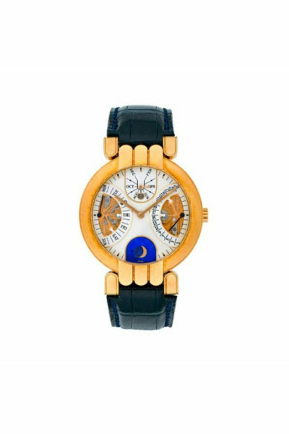 harry winston premiere biretrograde perpetual calendar 18k yellow gold 37mm 18k yellow gold men's watch-DUBAILUXURYWATCH