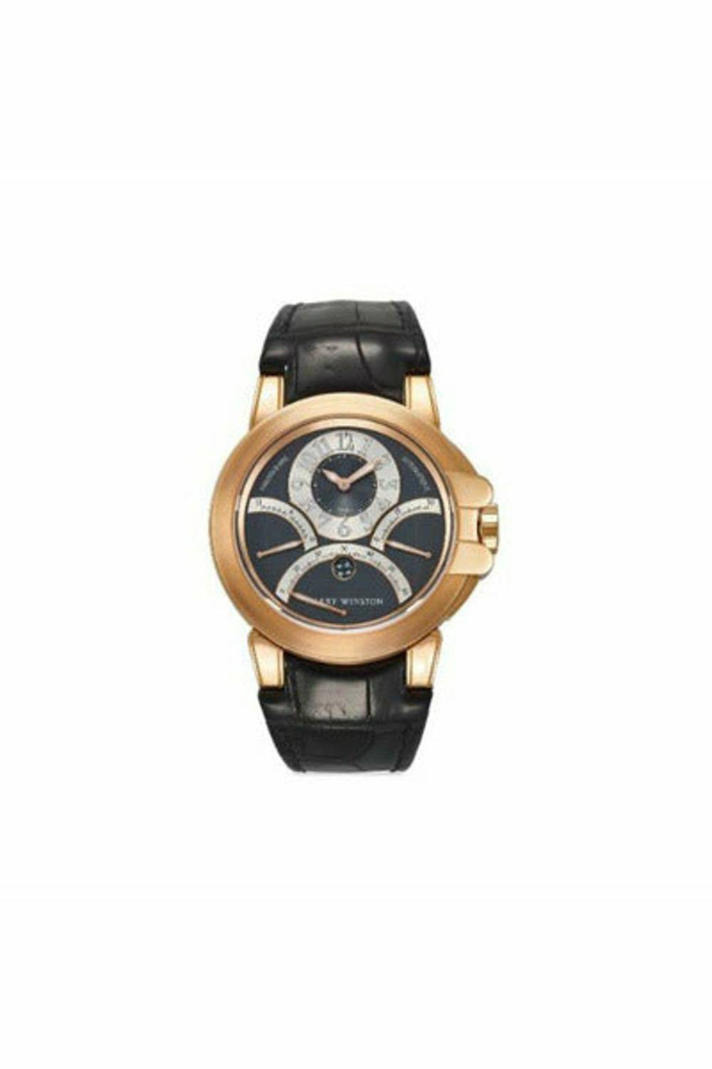 harry winston triple retrograde chronograph  44mm 18kt rose gold men's watch-DUBAILUXURYWATCH