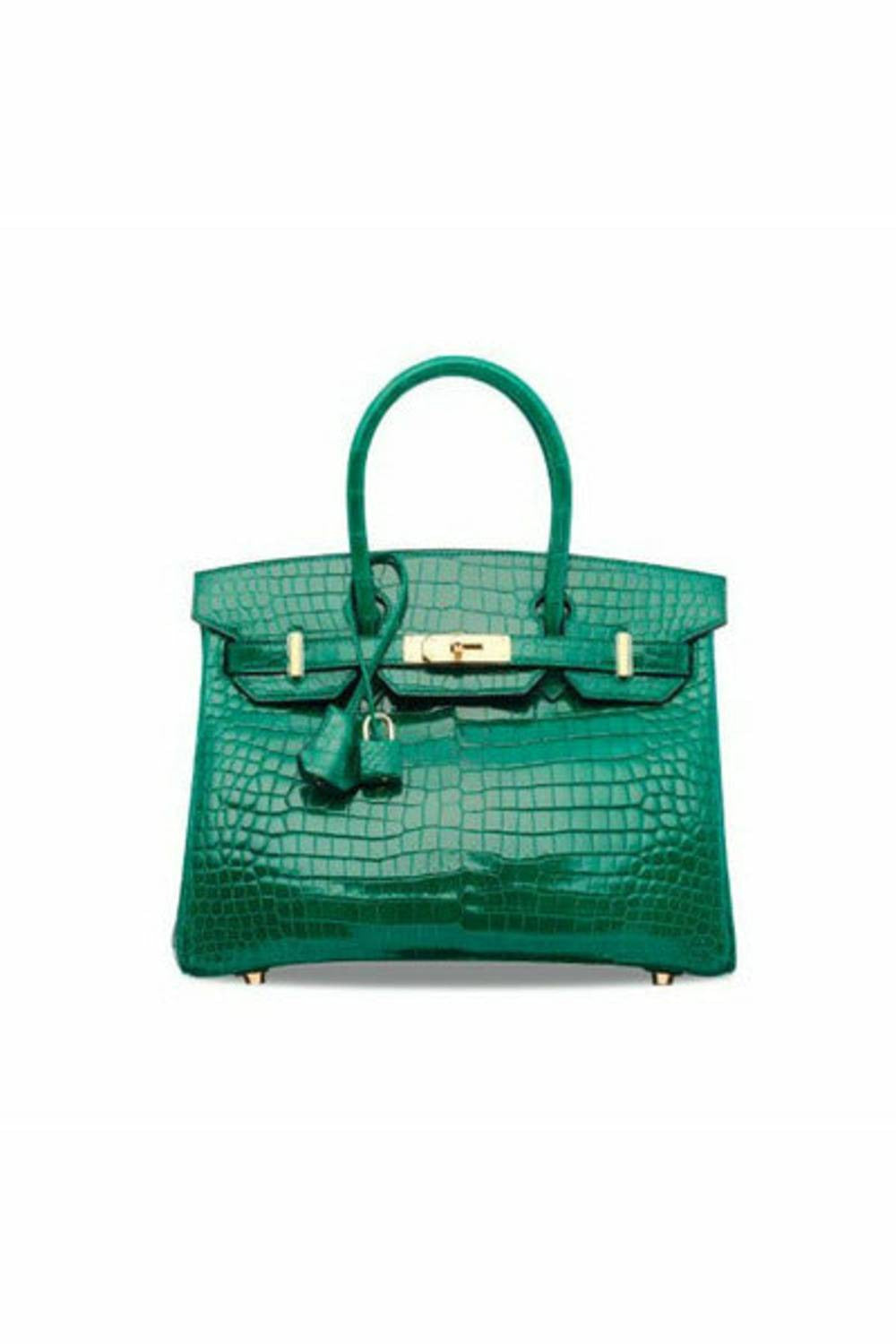 hermes birkin 30 green shiny cactus porosus crocodile gold hw handbag-DUBAILUXURYWATCH