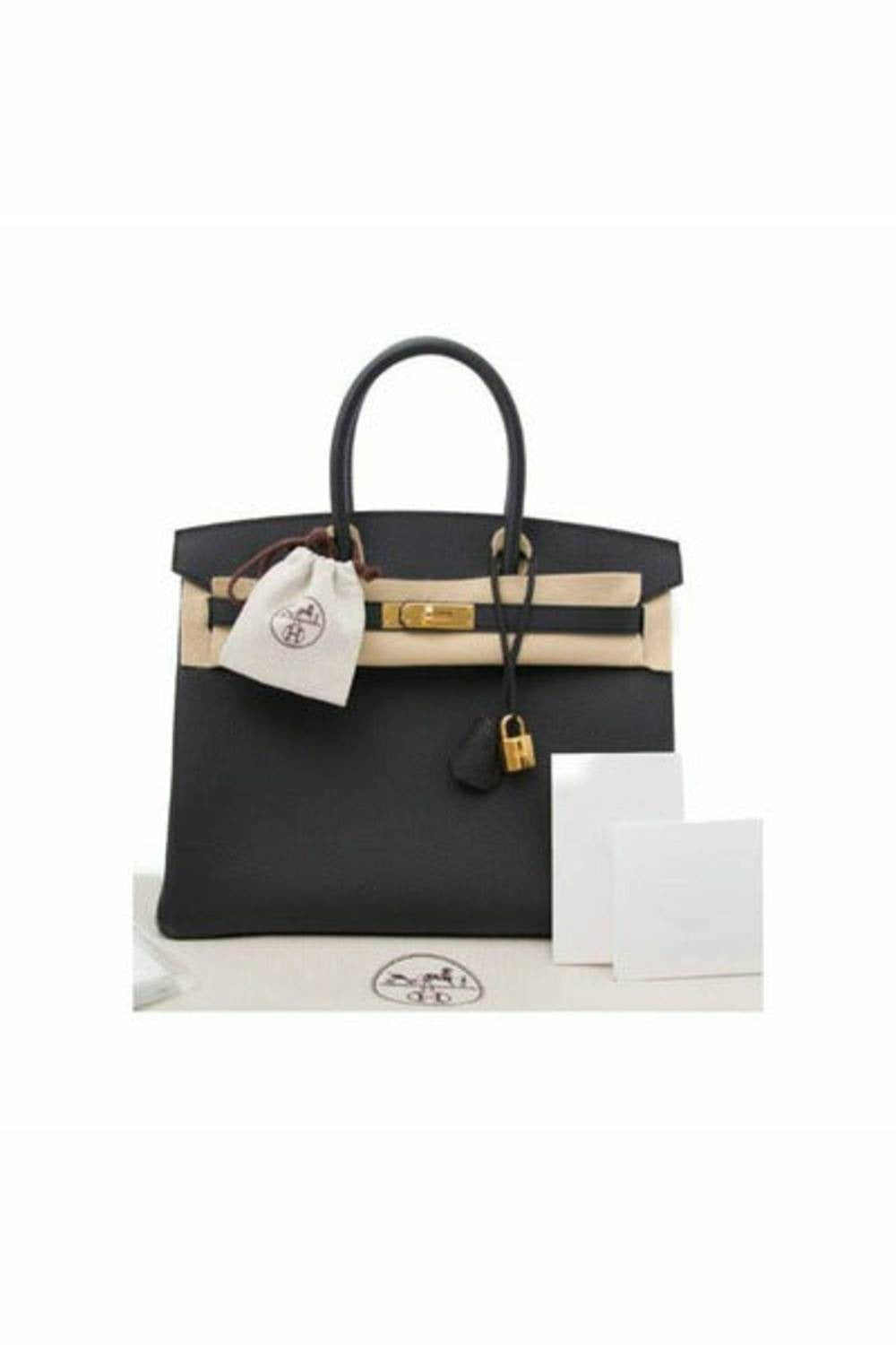 hermes birkin 35 black epsom leather with gold hardware handbag-DUBAILUXURYWATCH