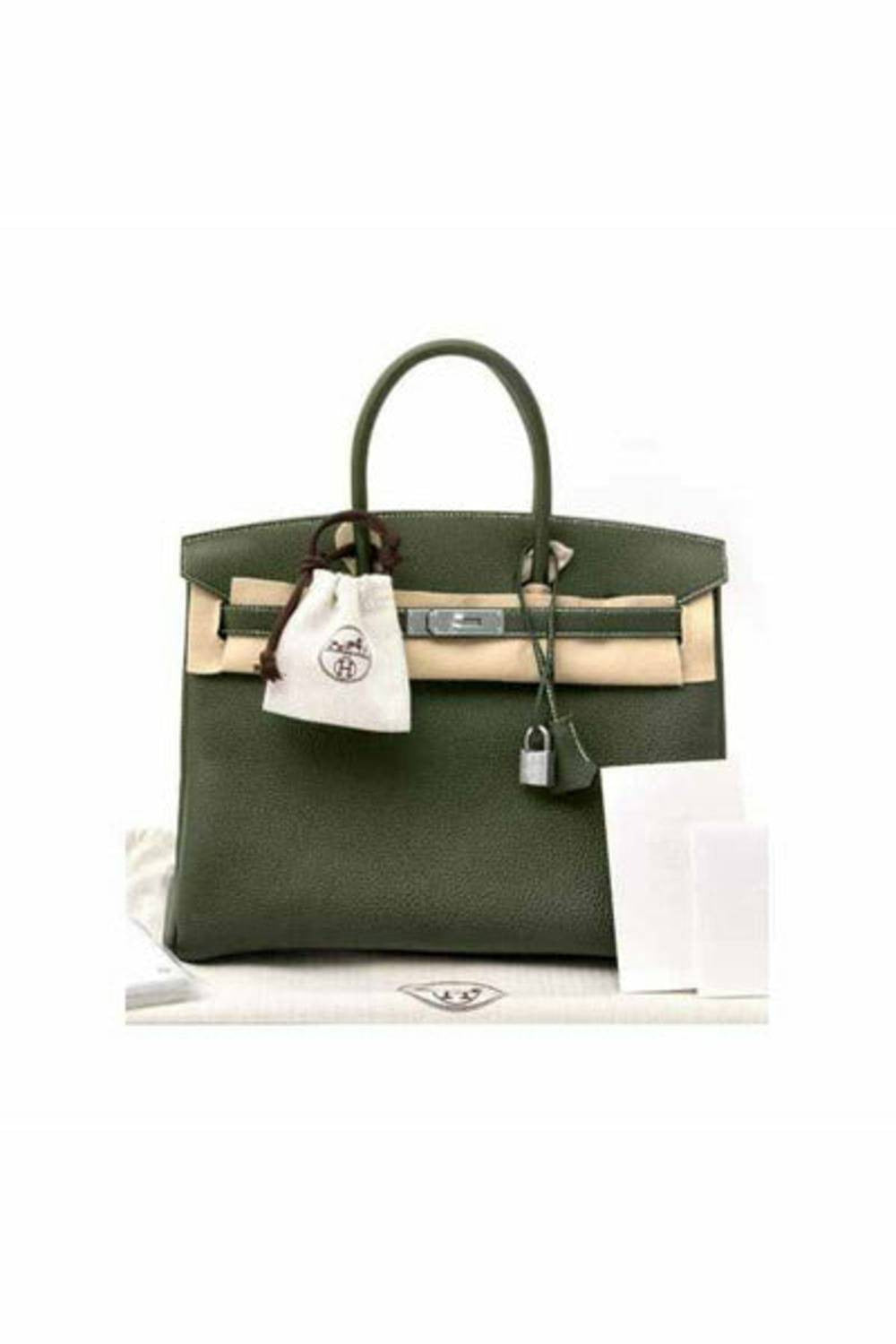 hermes birkin 35 canopee green togo leather handbag-DUBAILUXURYWATCH