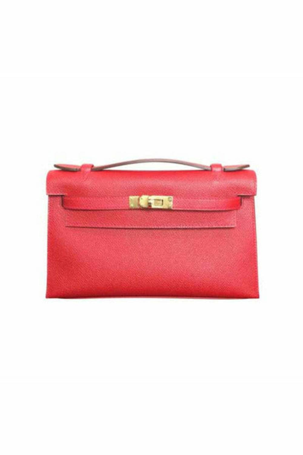 hermes kelly pochette mini rouge casaque epsom ghw bag-DUBAILUXURYWATCH