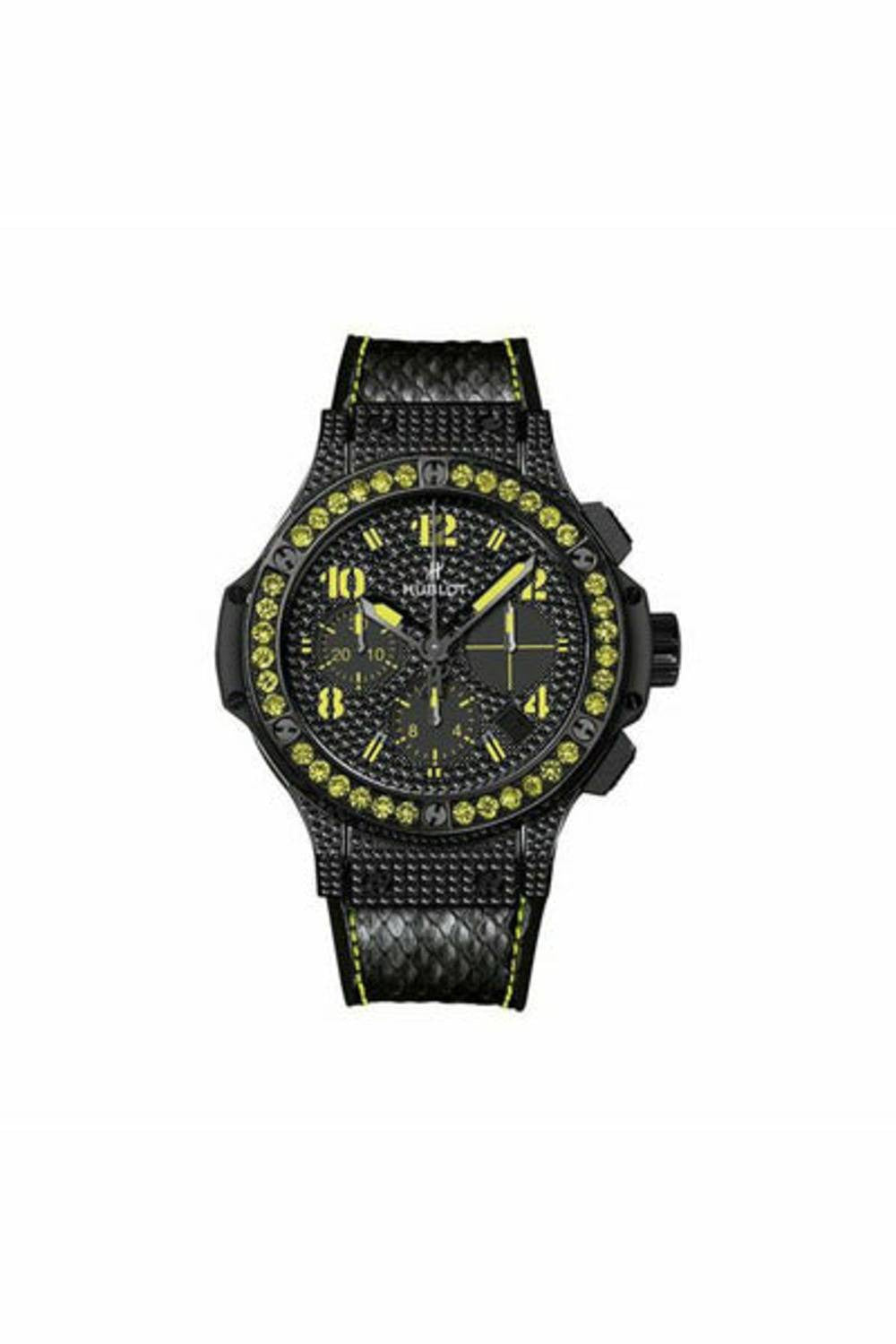 hublot big bang black fluo 41mm black pvd ladies watch-DUBAILUXURYWATCH