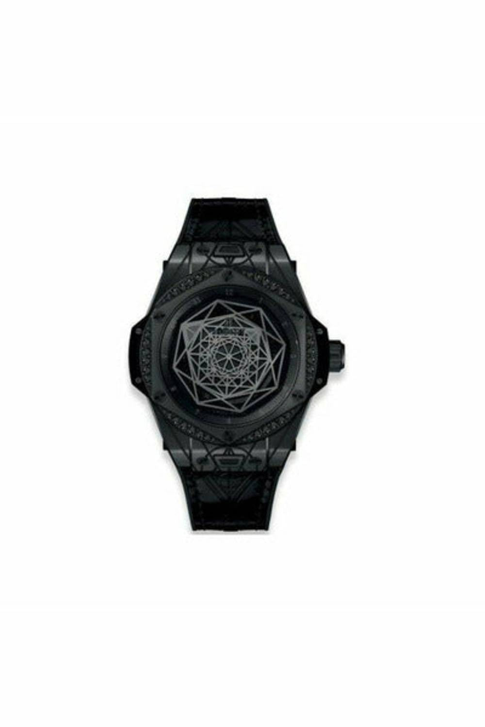 hublot big bang sang bleu all black diamonds limited edition of 100 pieces ceramic 39mm men's watch-DUBAILUXURYWATCH