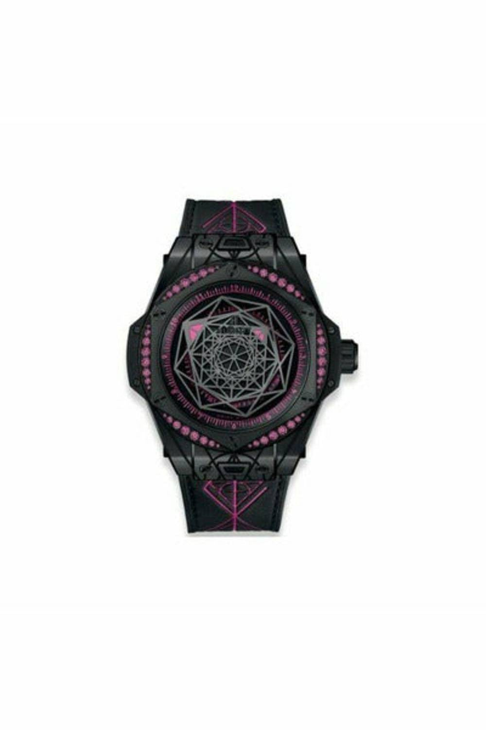 hublot big bang sang bleu all black pink limited edition of 100 pieces ceramic 39mm men's watch-DUBAILUXURYWATCH