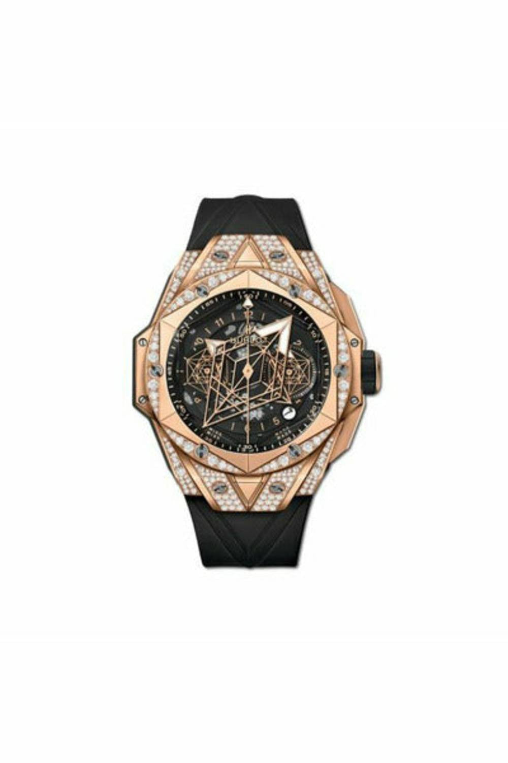 hublot big bang unico sang bleu ii 45mm 18k rose gold men's watch-DUBAILUXURYWATCH