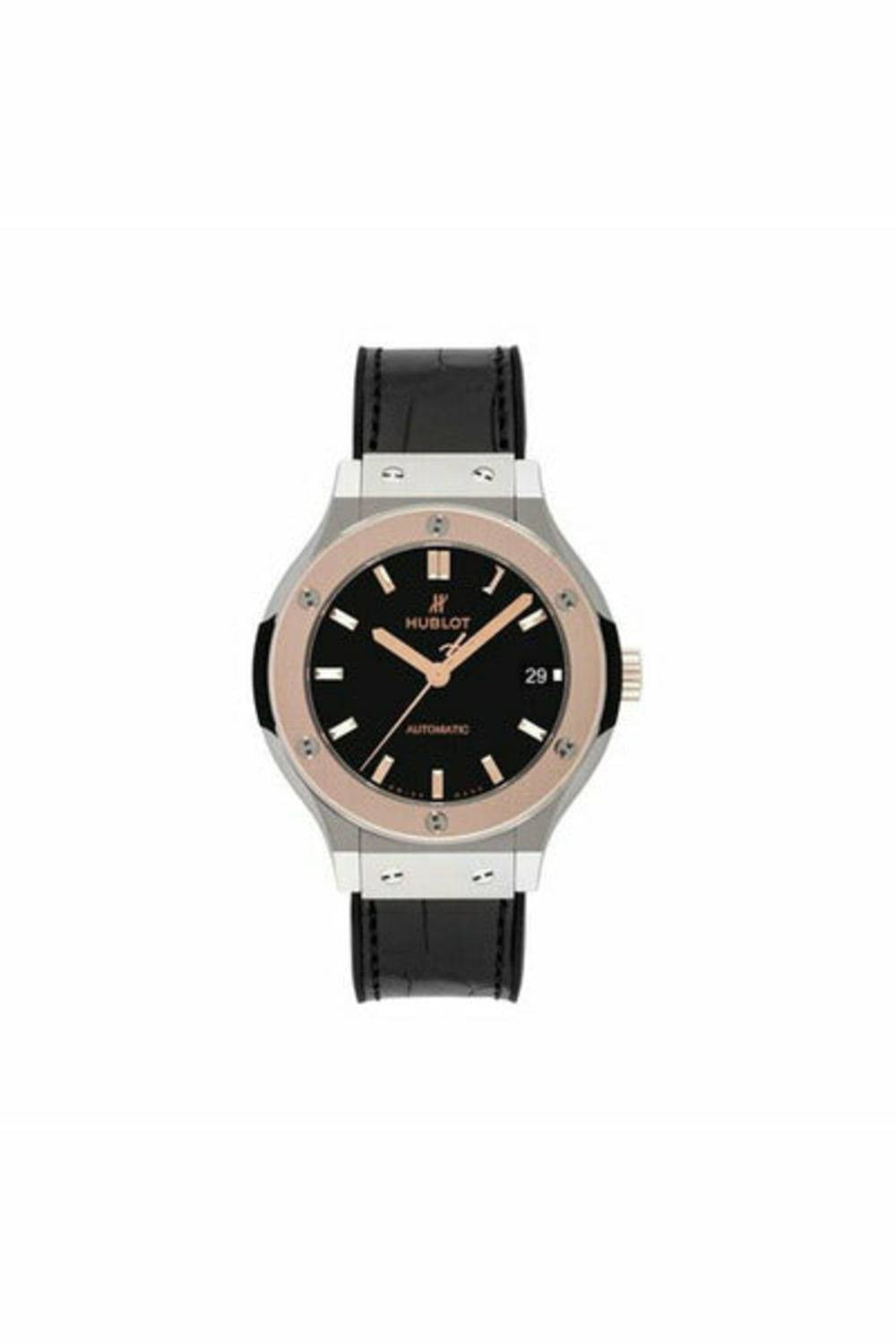 hublot classic fusion 38mm titanium & 18k rose gold men's watch-DUBAILUXURYWATCH