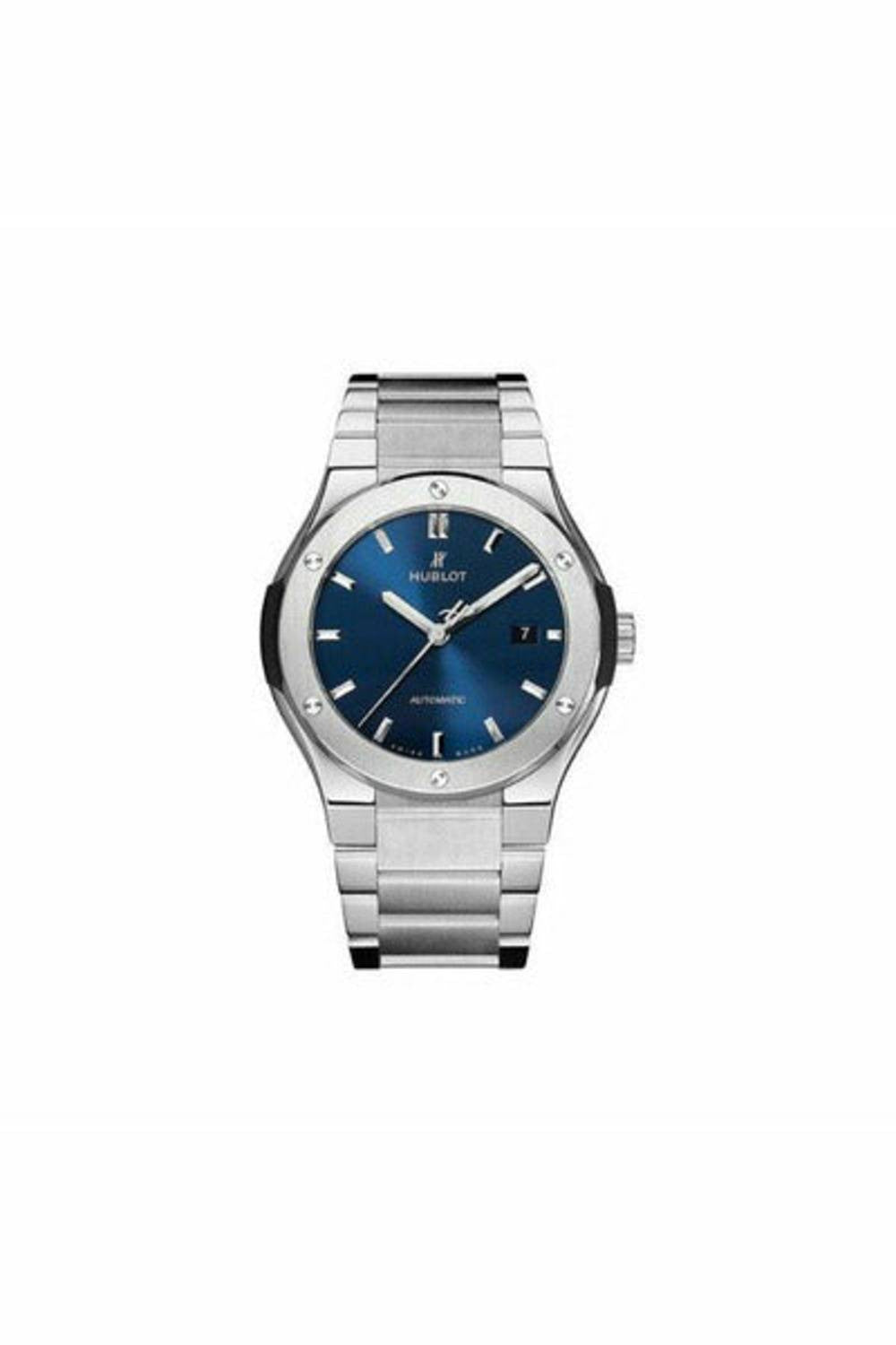 hublot classic fusion blue titanium 42mm men's watch-DUBAILUXURYWATCH