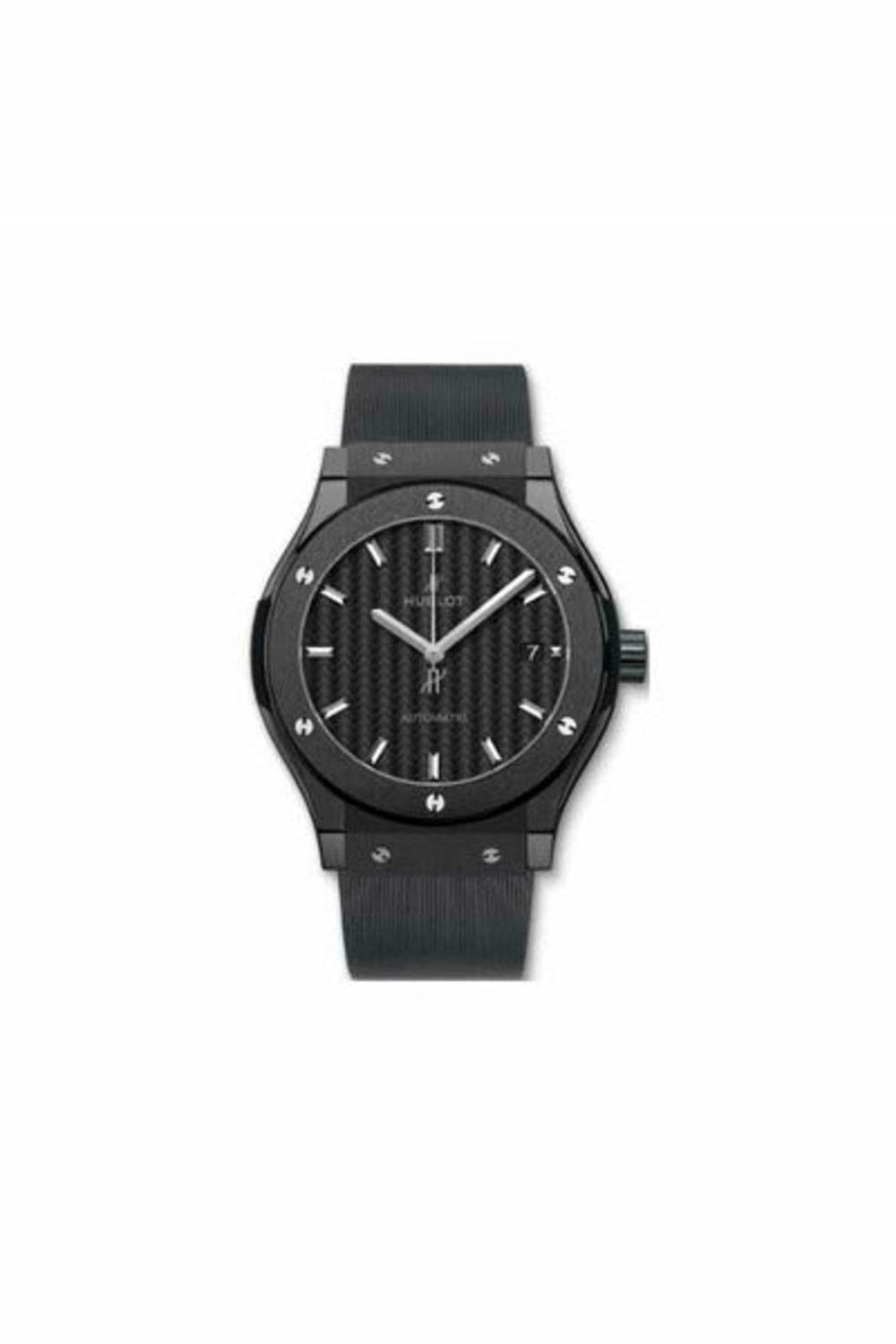 hublot classic fusion ceramic 45mm black dial men's watch-DUBAILUXURYWATCH