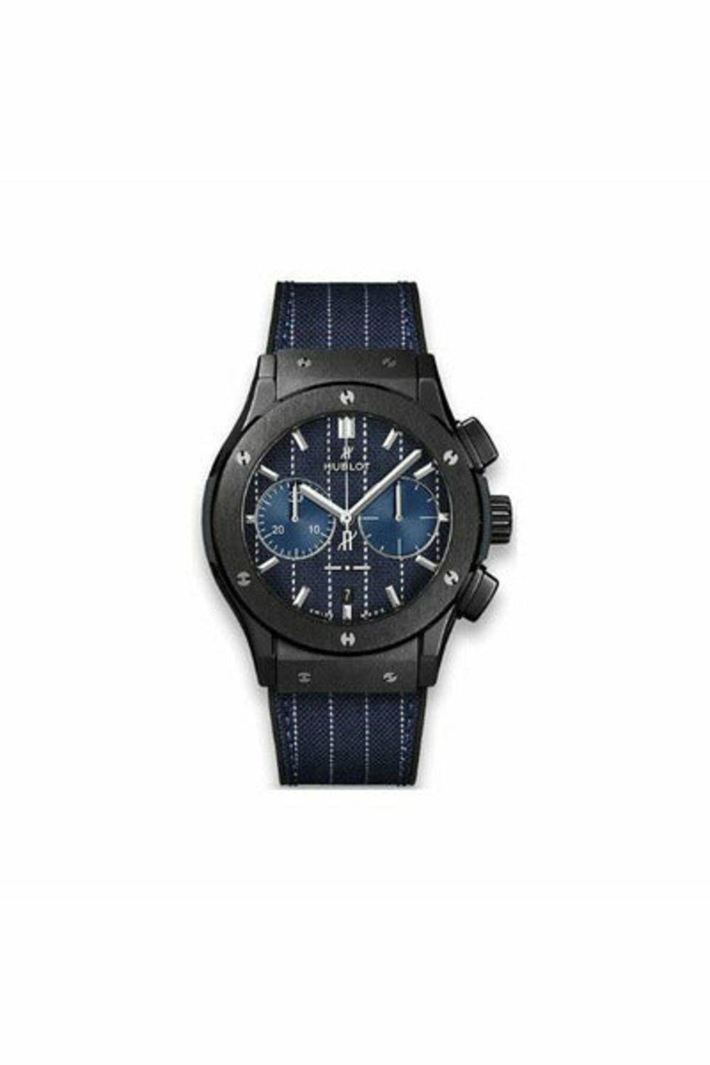 hublot classic fusion chronograph italia independent pinstripe ceramic limited edition of 100 pieces 45mm men's watch-DUBAILUXURYWATCH