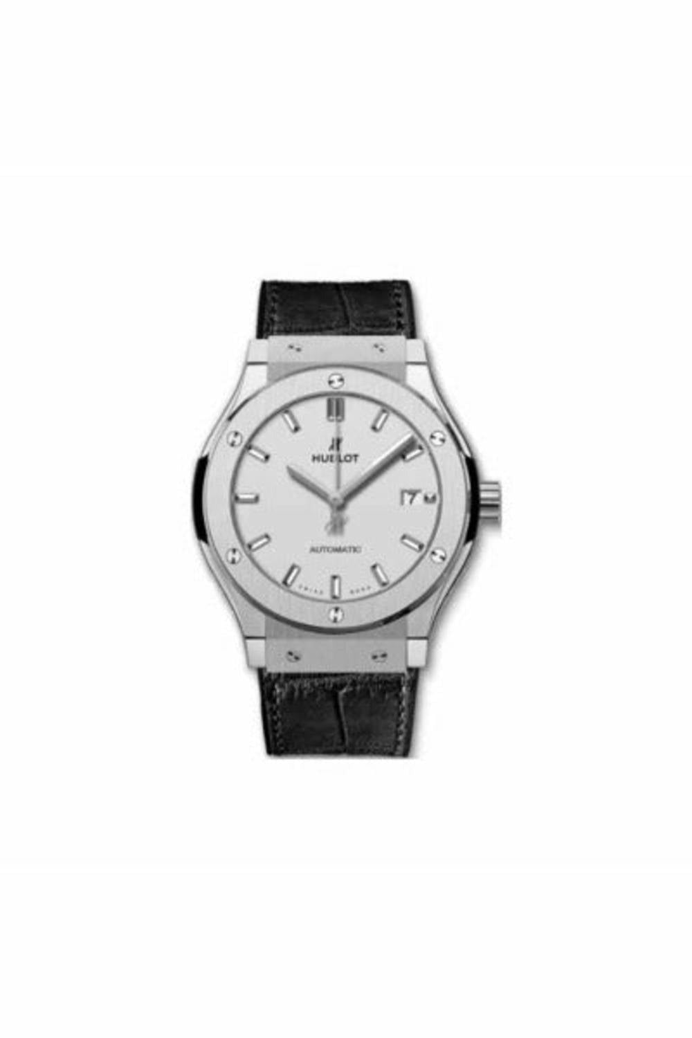 hublot classic fusion titanium 45mm silver dial men's watch-DUBAILUXURYWATCH