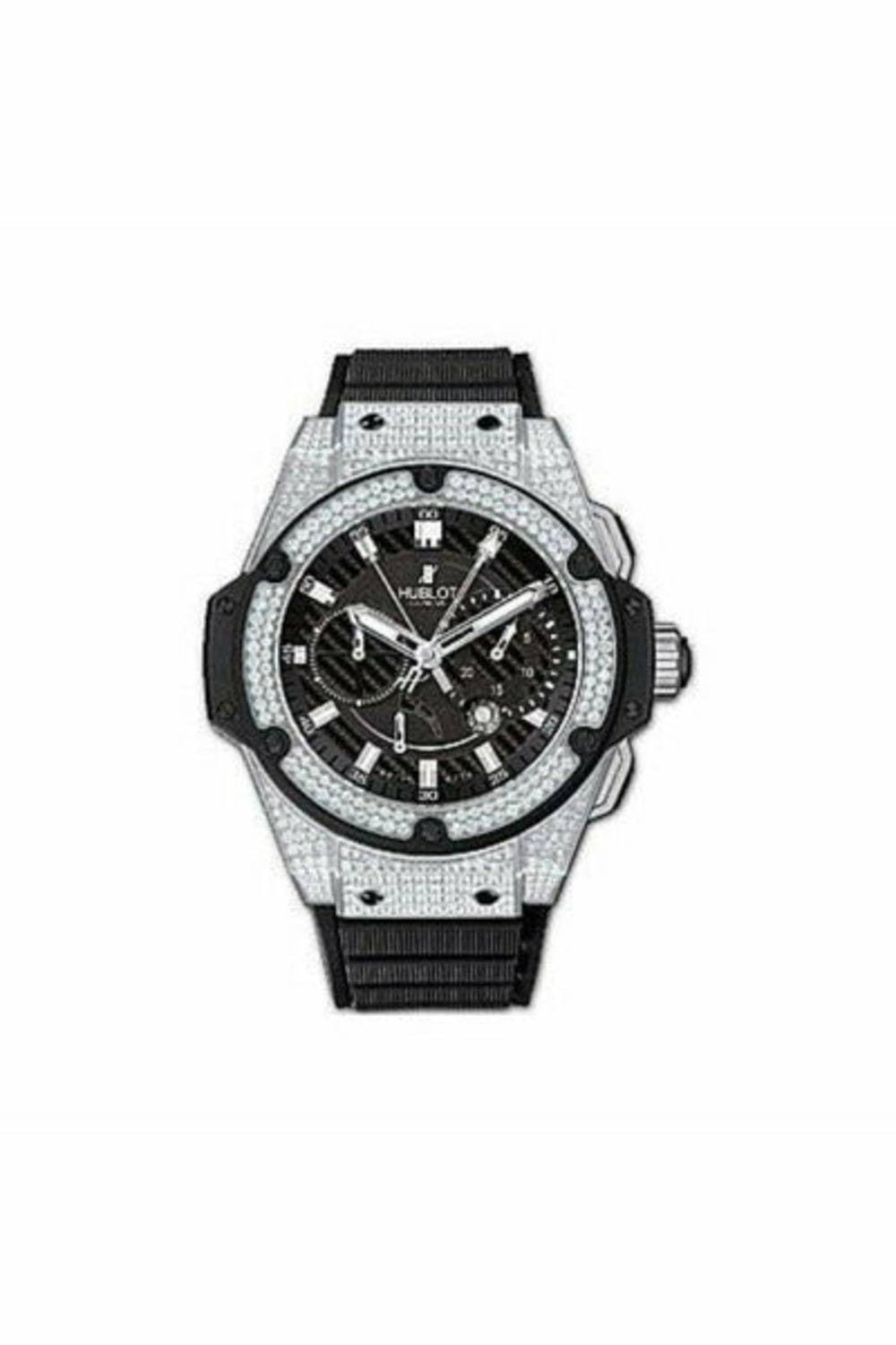 hublot king power zirconium pave 48mm men's watch-DUBAILUXURYWATCH