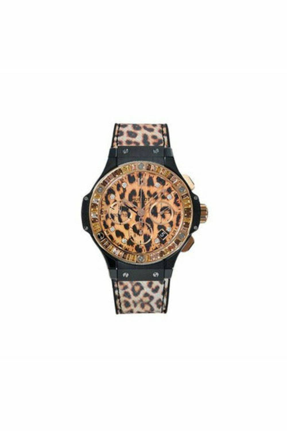 hublot leopard black ceramic 41mm men's watch-DUBAILUXURYWATCH