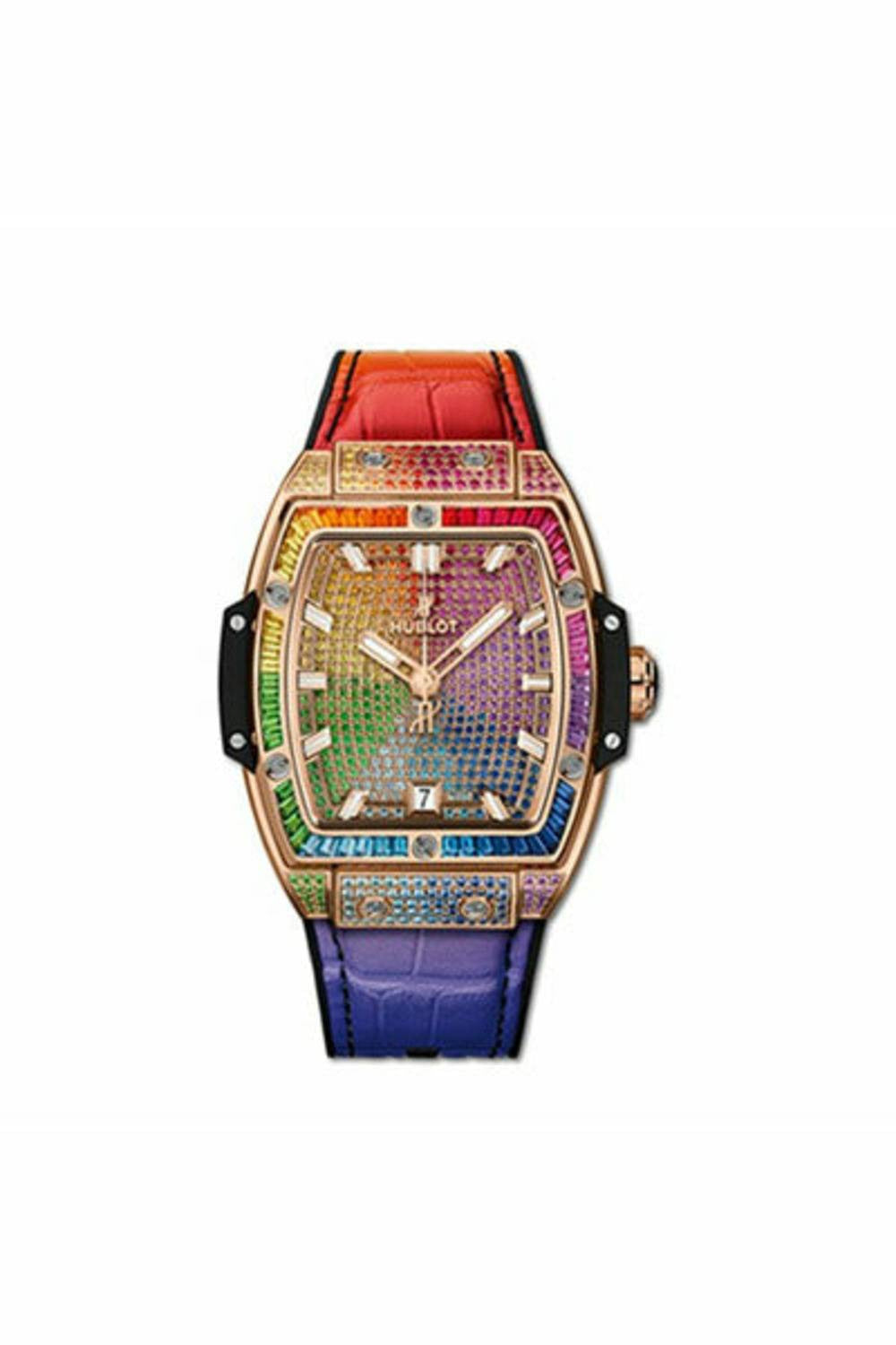 hublot spirit of big bang king gold rainbow watch 18k king gold dial ref. 665.ox.9910.lr.0999-DUBAILUXURYWATCH