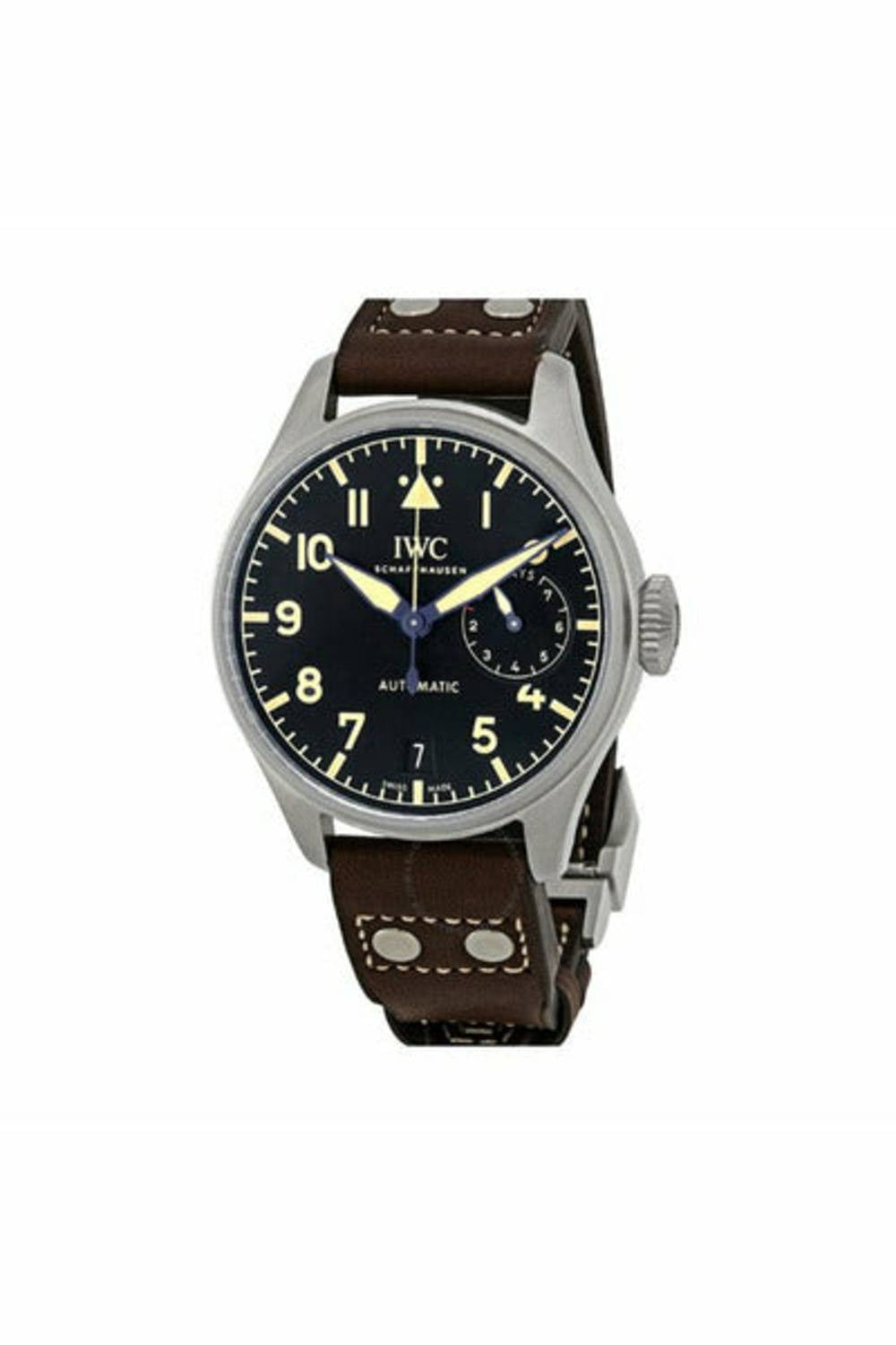 iwc big pilots automatic black dial men's watch-DUBAILUXURYWATCH