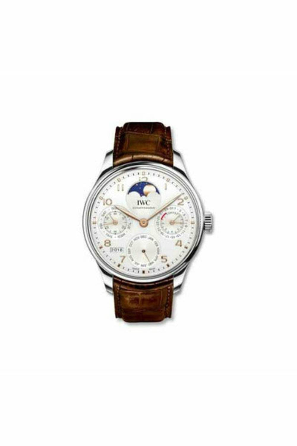 iwc portuguese perpetual calendar perpetual moonphase 44.2mm stainless steel men's watch-DUBAILUXURYWATCH