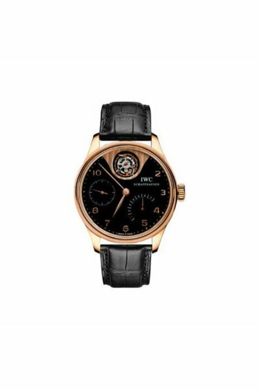 iwc portuguese tourbillon 18kt rose gold 45mm men's watch-DUBAILUXURYWATCH