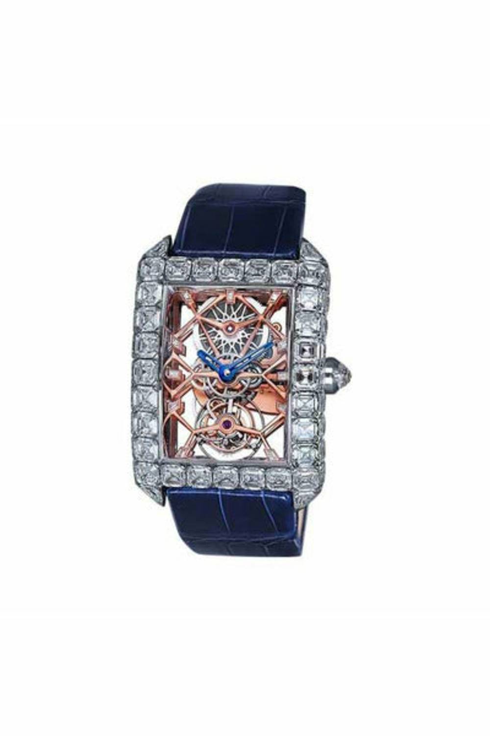 jacob & co 18kt white gold diamond millionaire skeleton 46mm x 35mm unisex watch-DUBAILUXURYWATCH