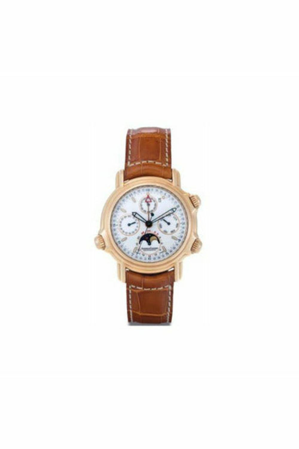 jaeger lecoultre perpetual calendar 41mm 18k rose gold men's watch-DUBAILUXURYWATCH