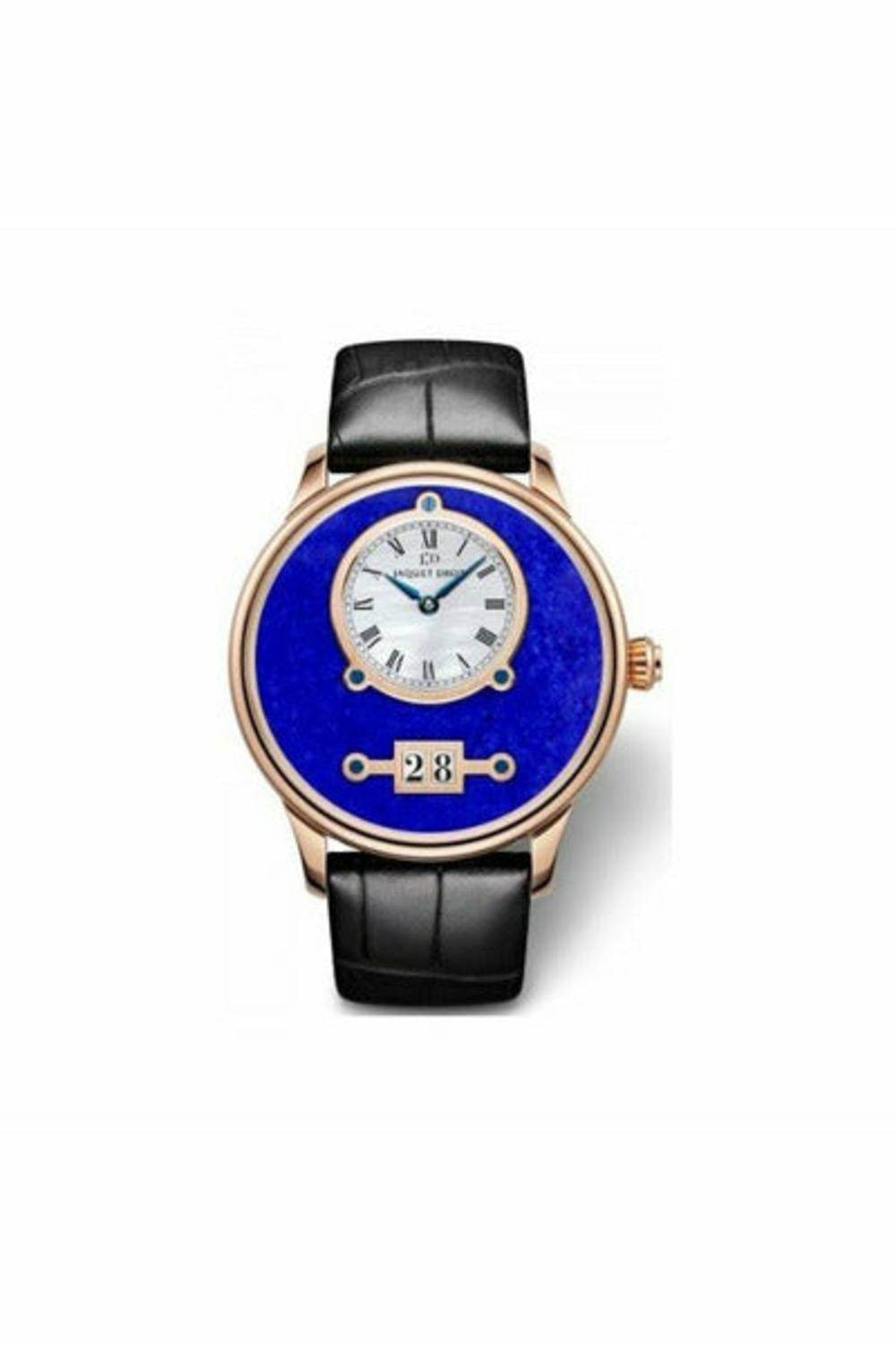 jaquet droz astrale grande date lapis lazuli limited edition 43mm 18kt rose gold men's watch-DUBAILUXURYWATCH