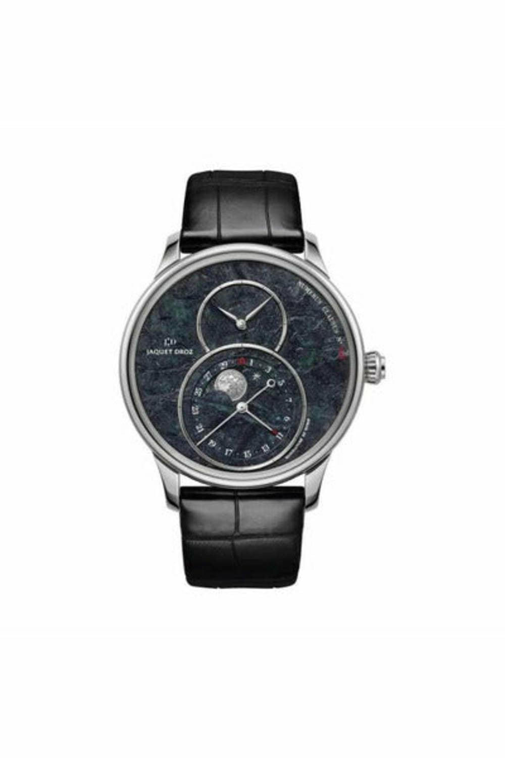 jaquet droz grande seconde moon serpentinite 43mm 18kt white gold men's watch-DUBAILUXURYWATCH