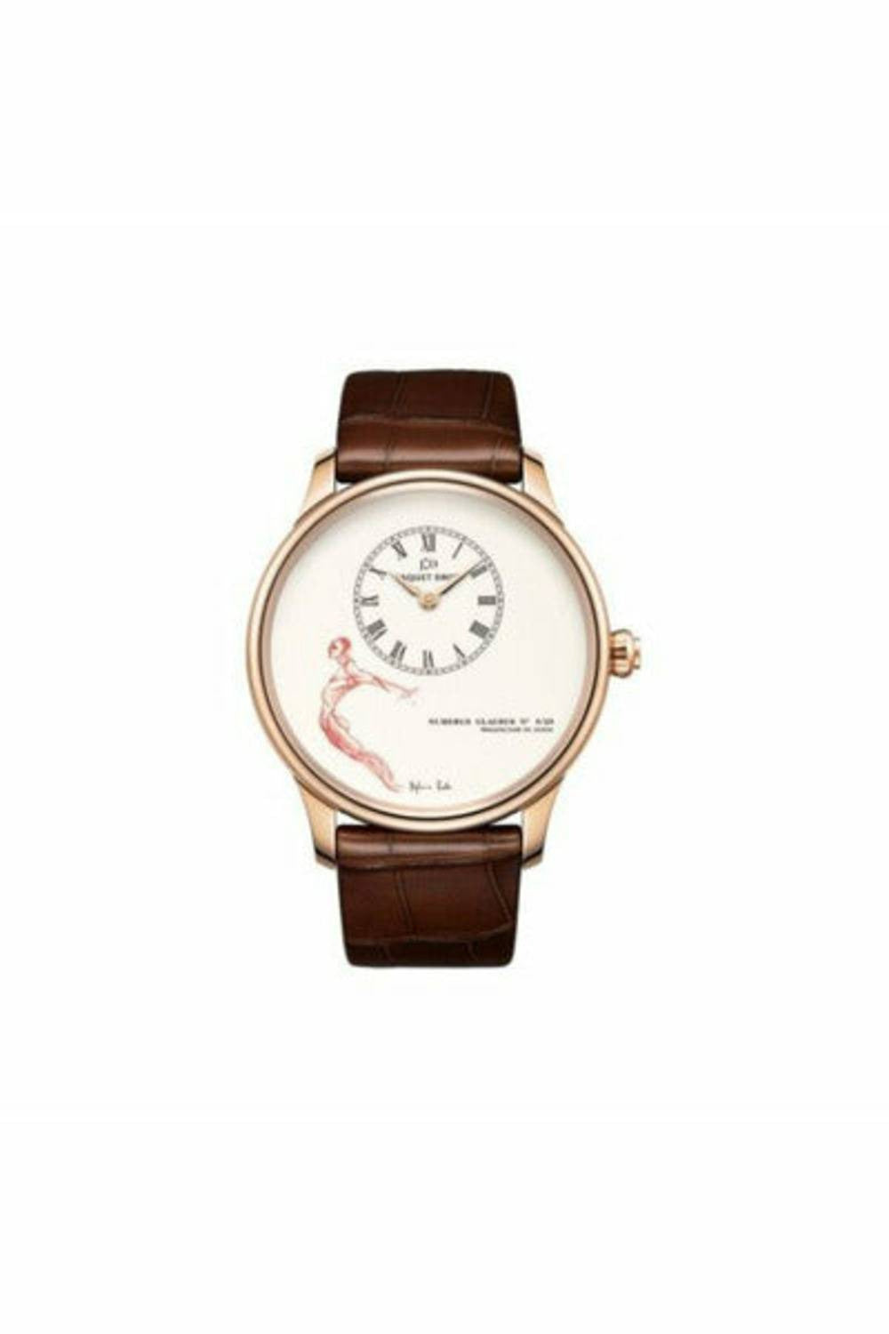 jaquet droz petite heure 18kt red gold 43mm men's watch-DUBAILUXURYWATCH