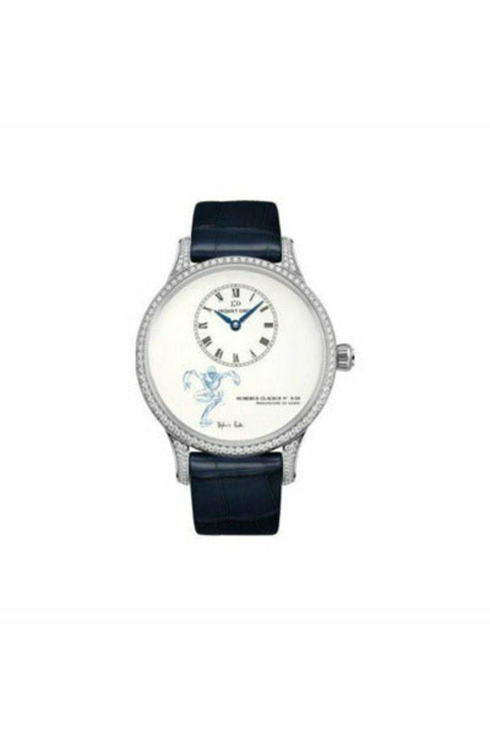 jaquet droz petite heure minute 18kt white gold 39mm ladies watch-DUBAILUXURYWATCH