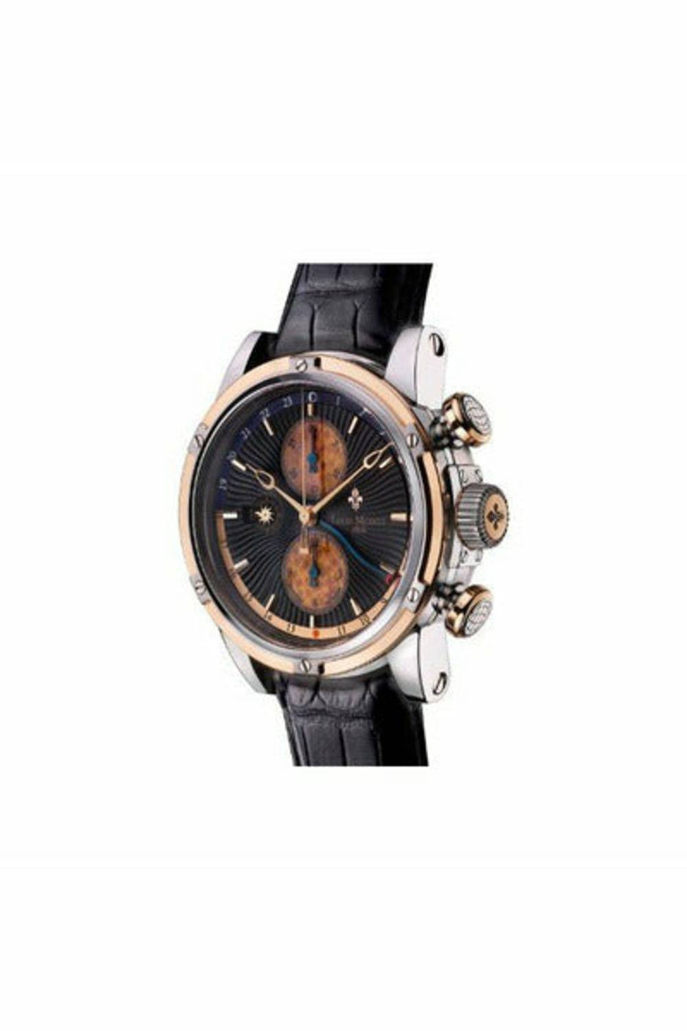 louis moinet geograph 46mm stainless steel limited edition 120 pieces men's watch-DUBAILUXURYWATCH