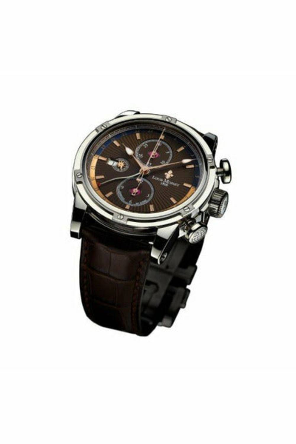 louis moinet geograph 46mm stainless steel limited edition 365 pieces men's watch-DUBAILUXURYWATCH