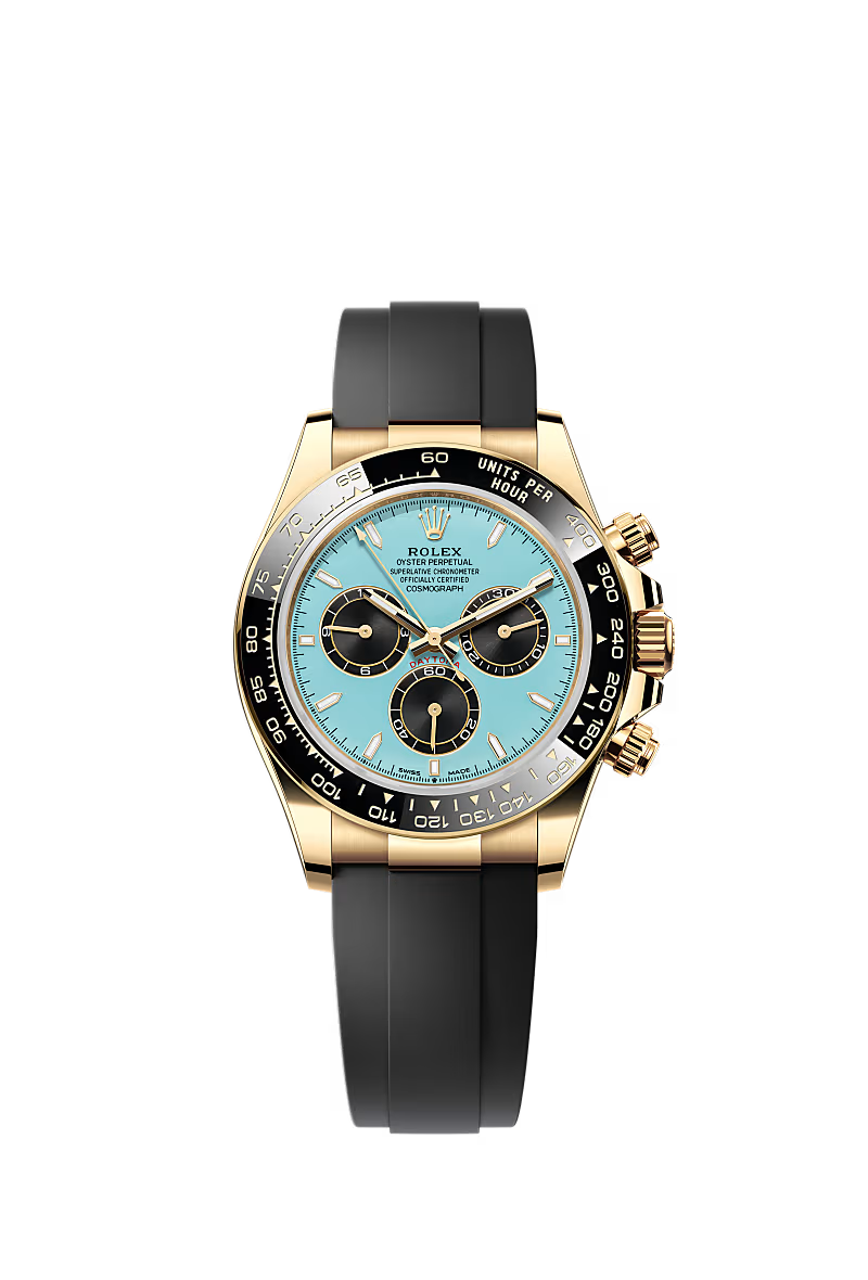 Rolex Cosmograph Daytona 40mm Yellow Gold Tiffany Dial Oysterflex 126518LN-0014